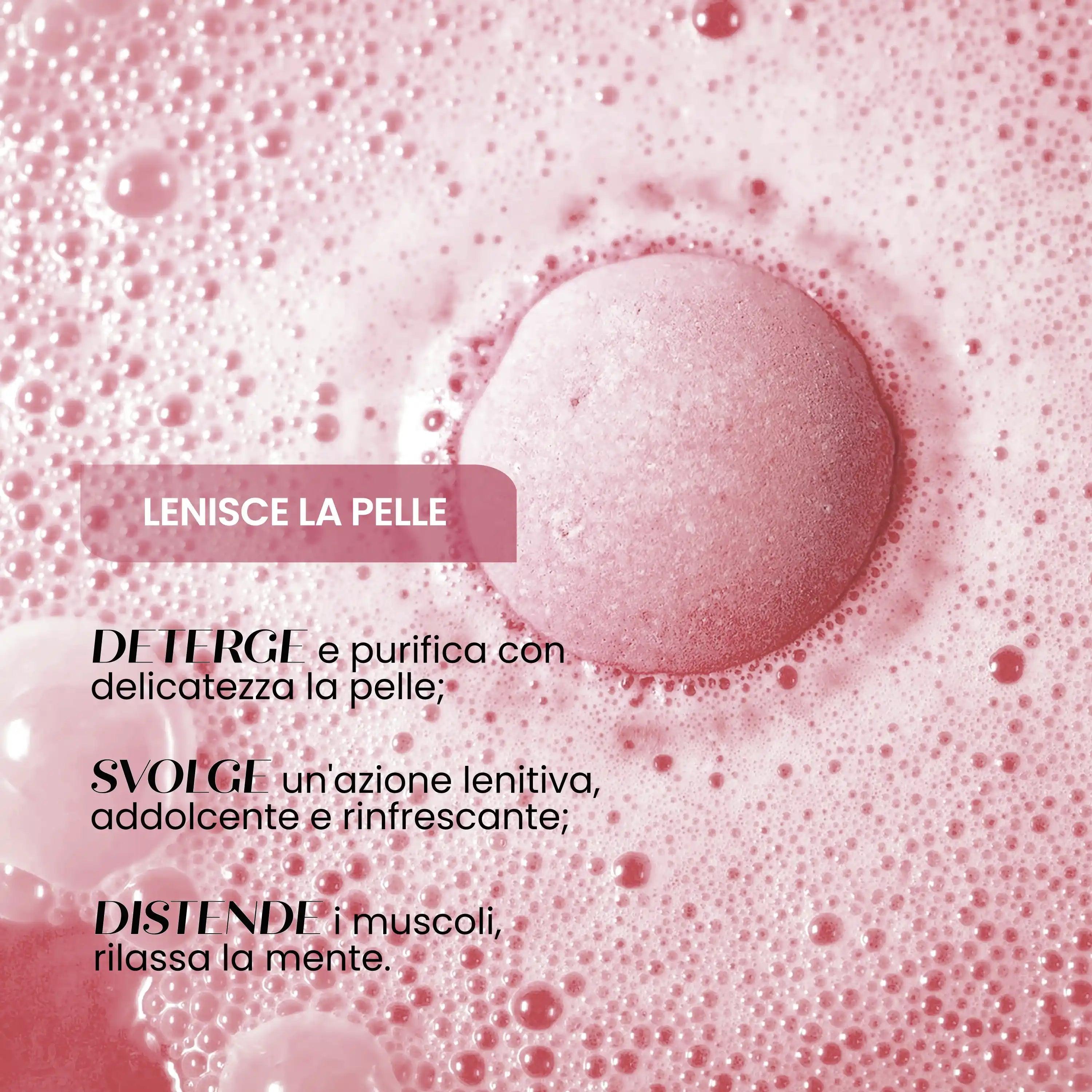 Bomba Da Bagno Naturale Caramella Rosso Di Vino