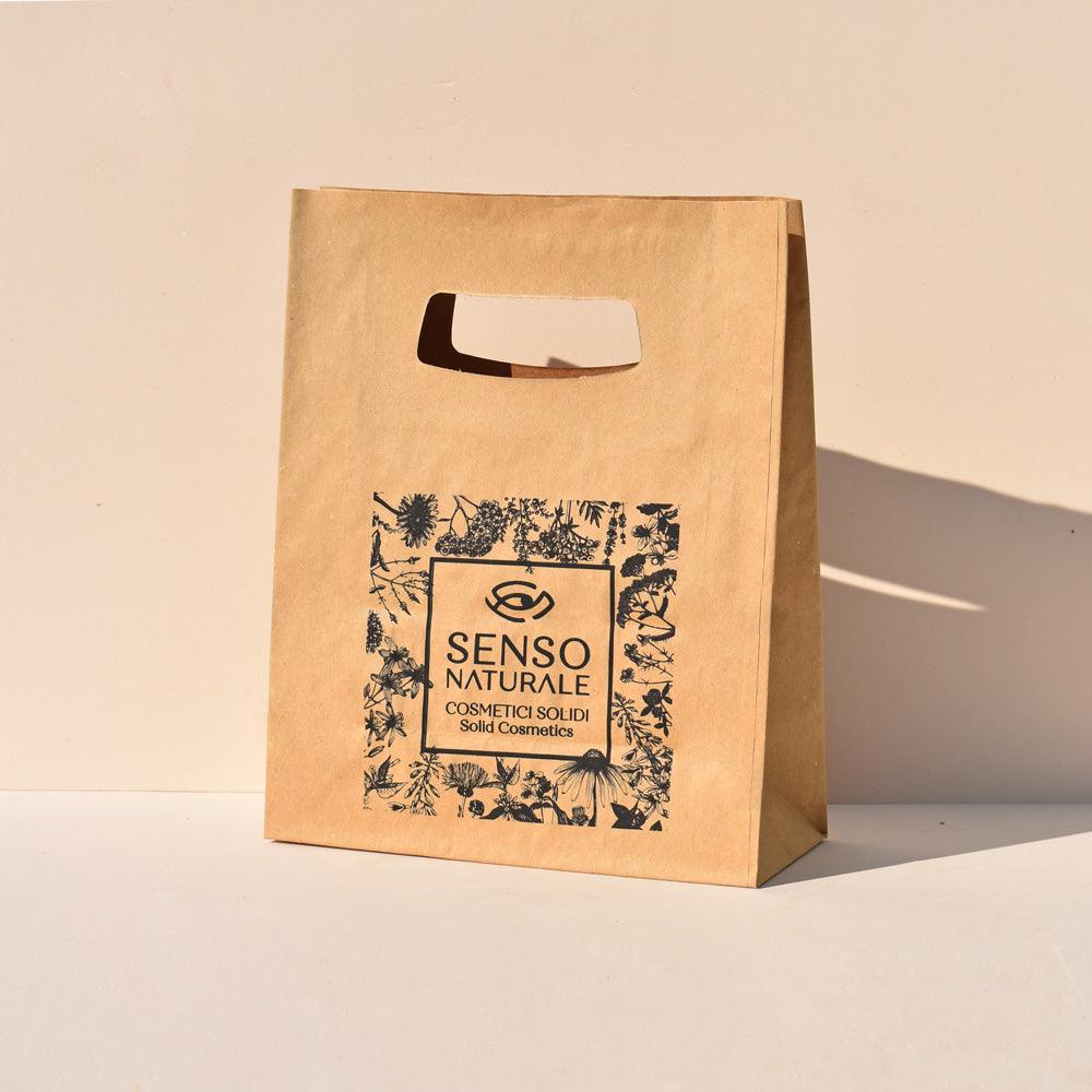 Natural bag printed in Havana color