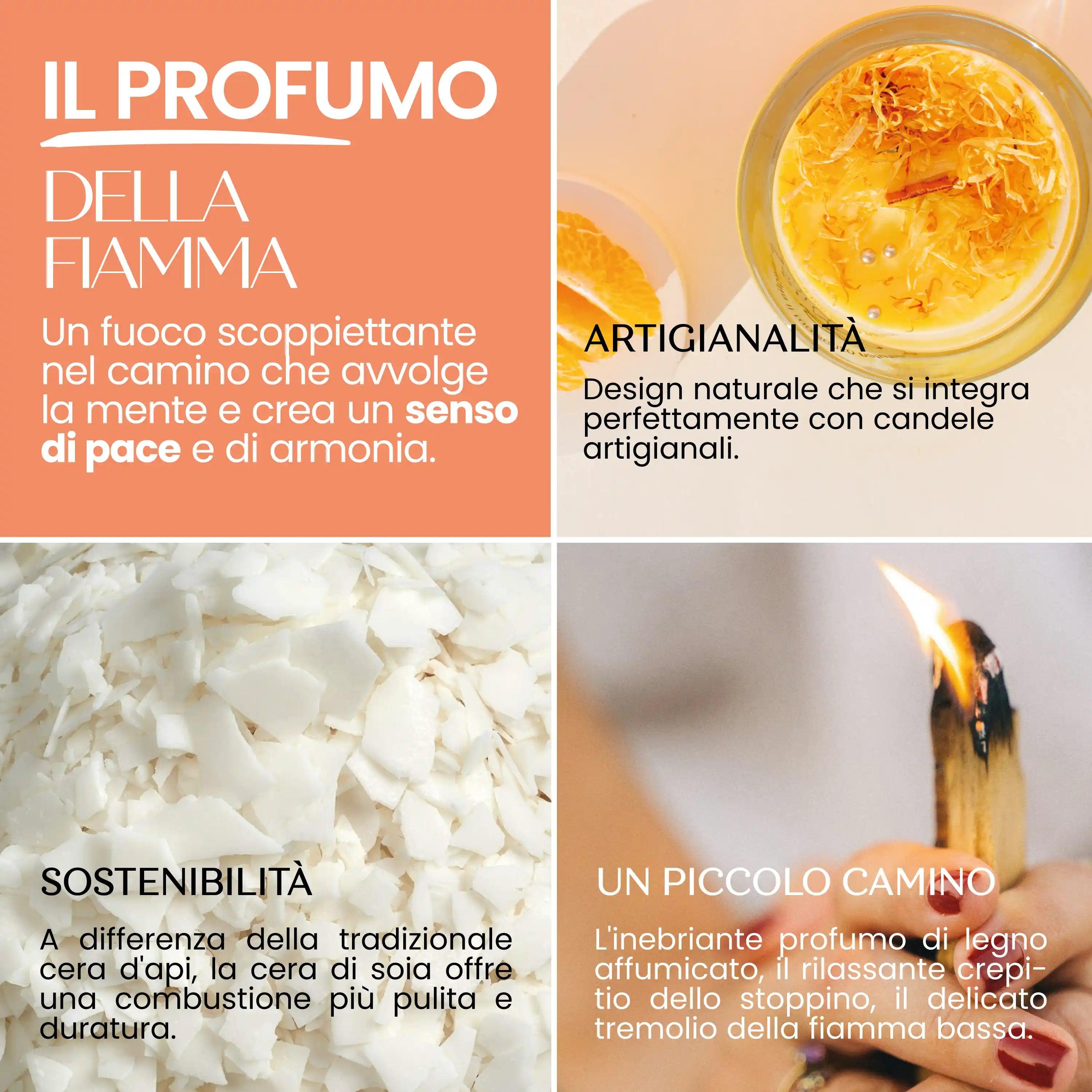 Candela Di Soia Bio Profumo Vaniglia E Mandarino
