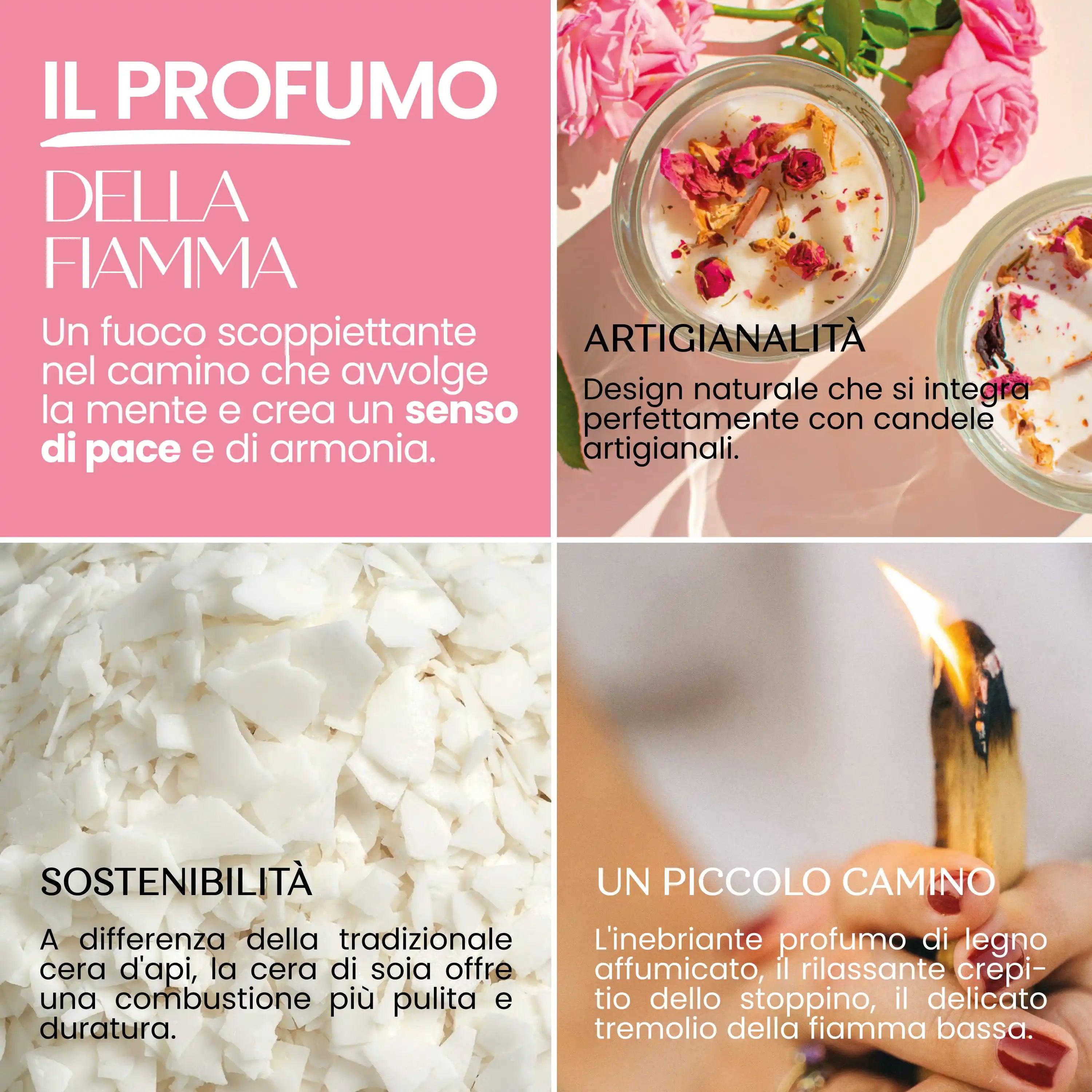 Candela Di Soia Profumata Armonia Rosa Damascena