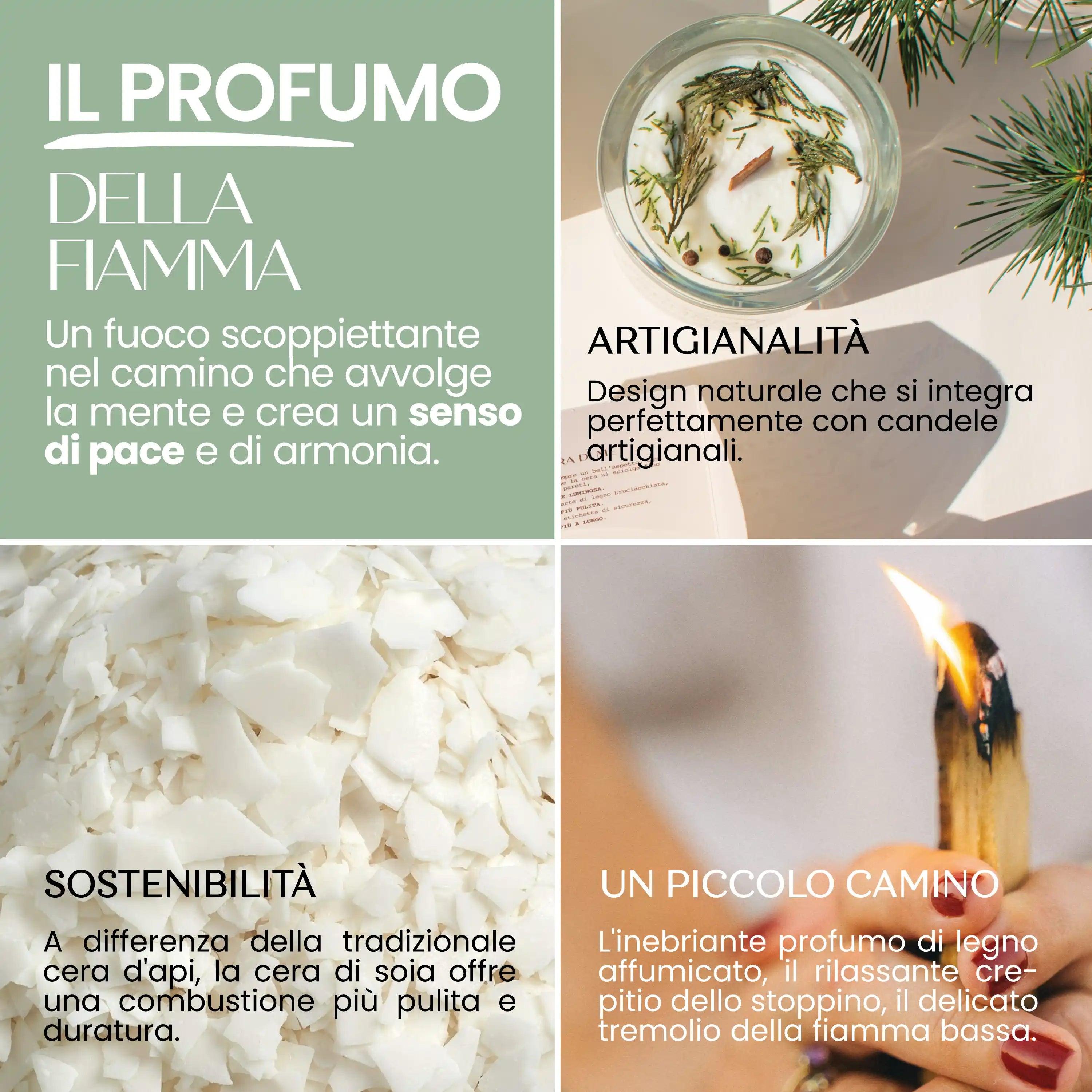 Candela Di Soia Profumata Equilibrio Pino Cedro Ginepro