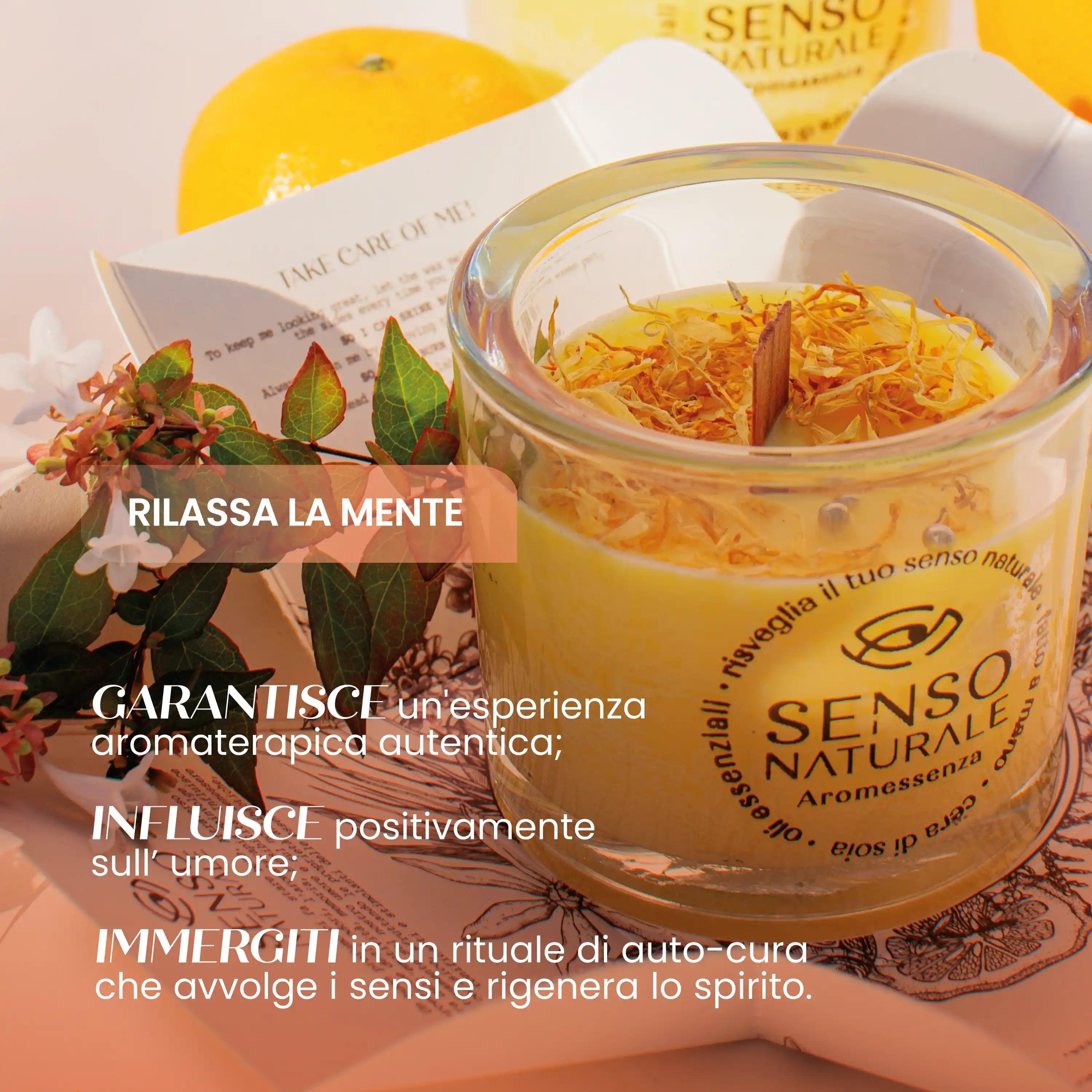 Candela Profumata Bio Mandarino E Vaniglia Naturale