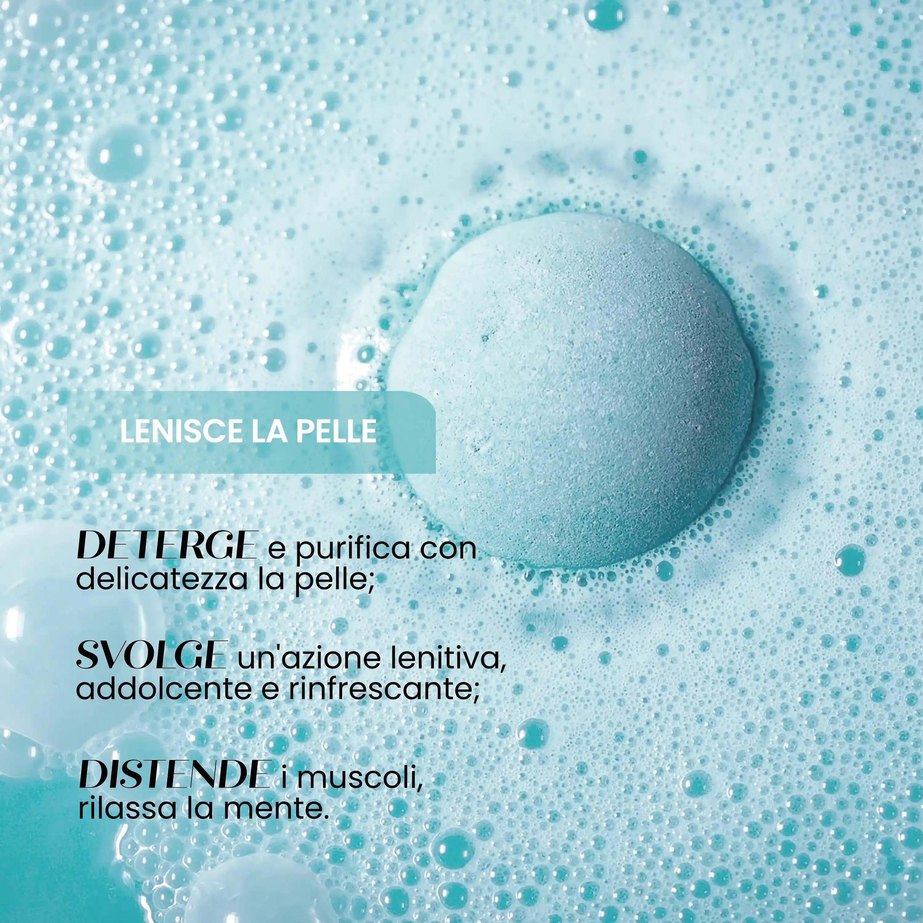 Caramella Bomba Da Bagno Bio Profumo Latte E Menta