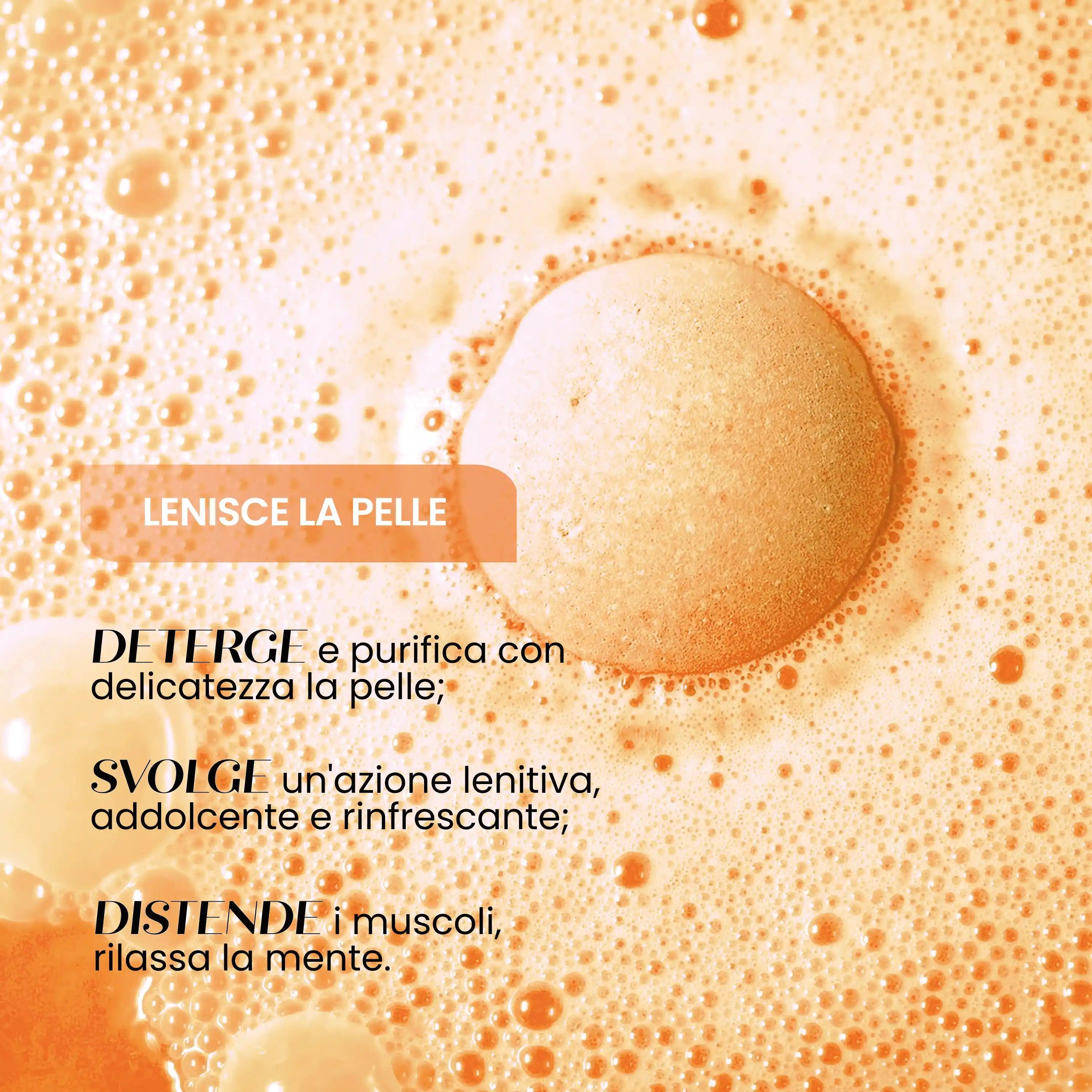 Caramella Bomba Da Bagno Naturale Profumo Arancia