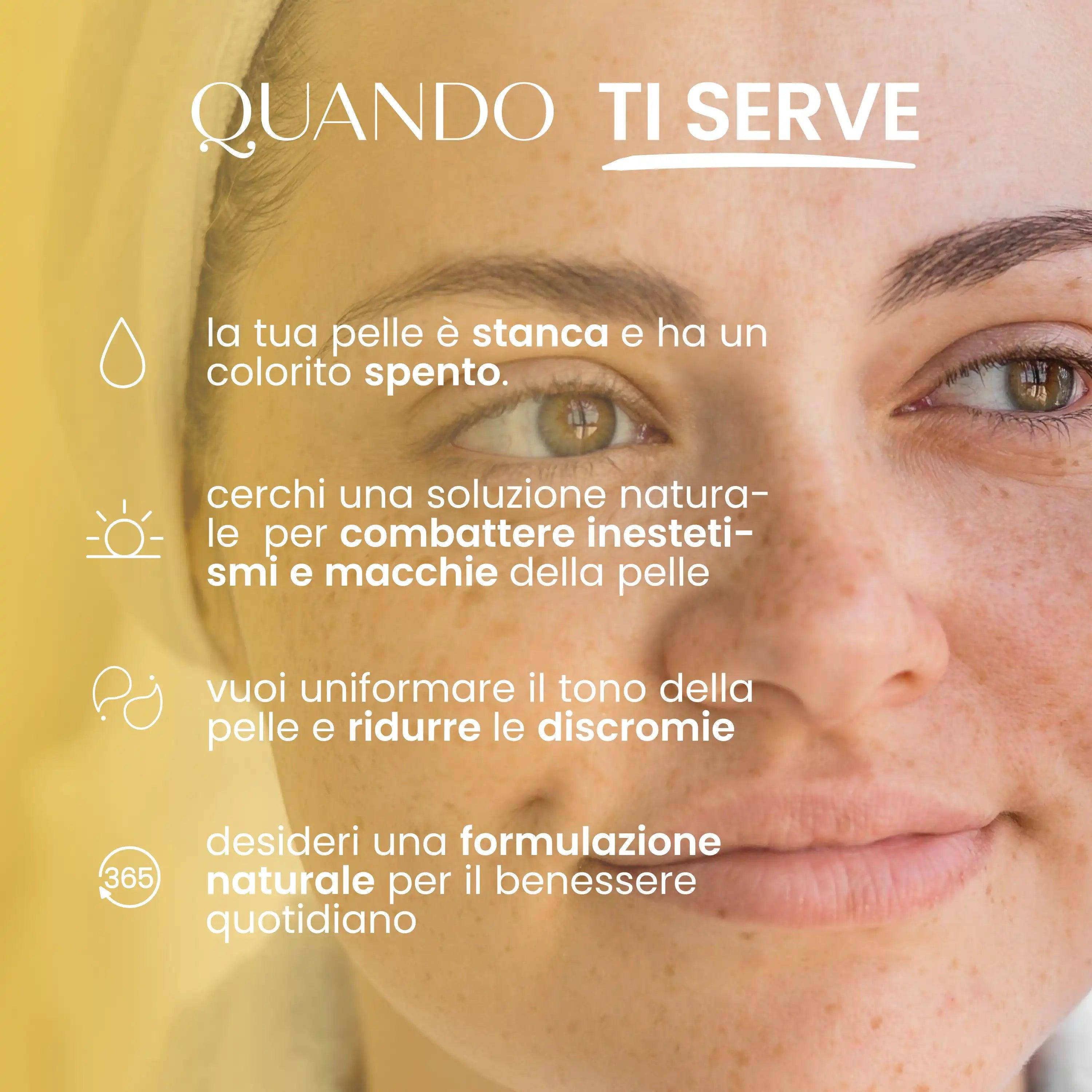 Crema viso naturale illuminante effetto schiarente