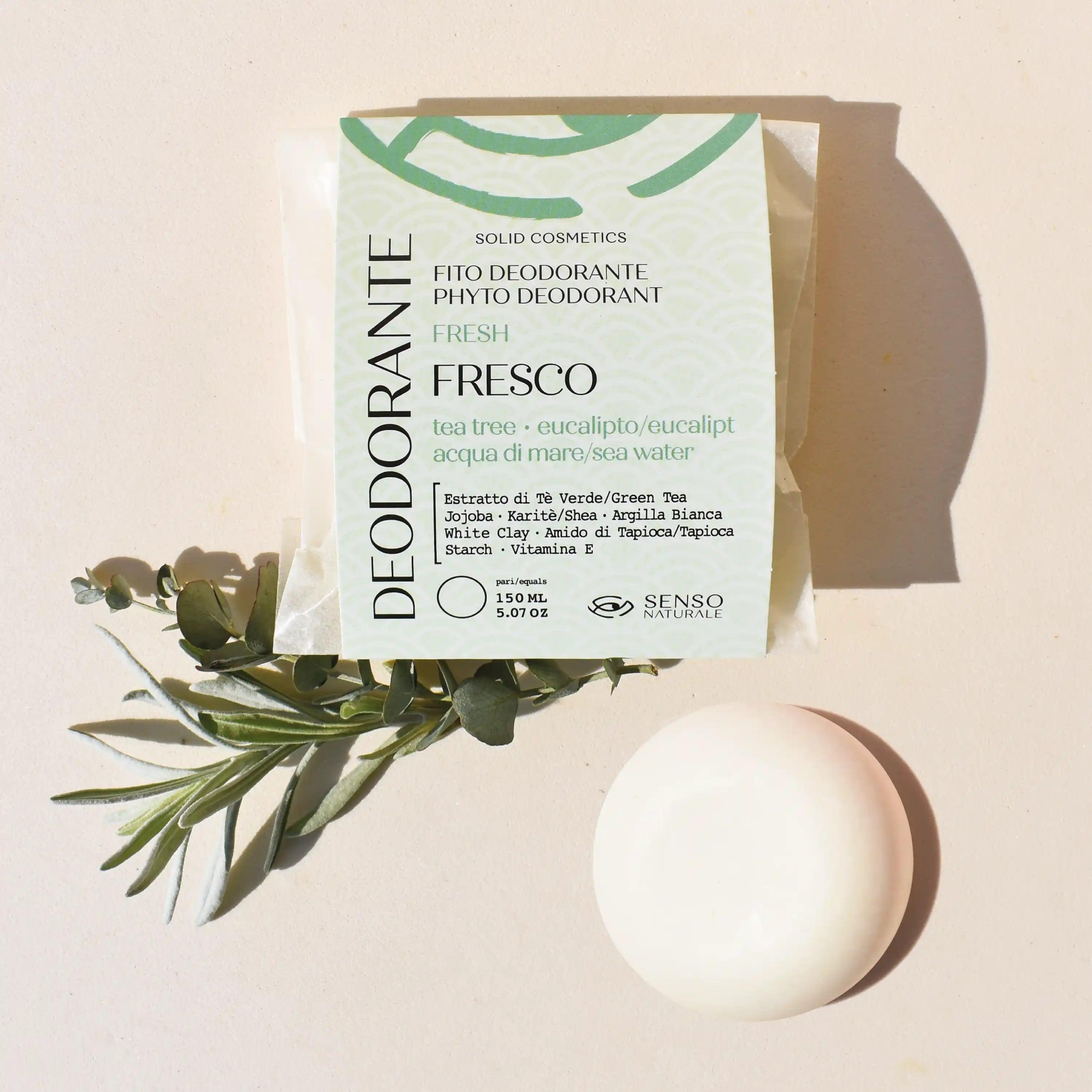 Deodorante Solido Con Estratti Di Te Verde E Argilla Bianca