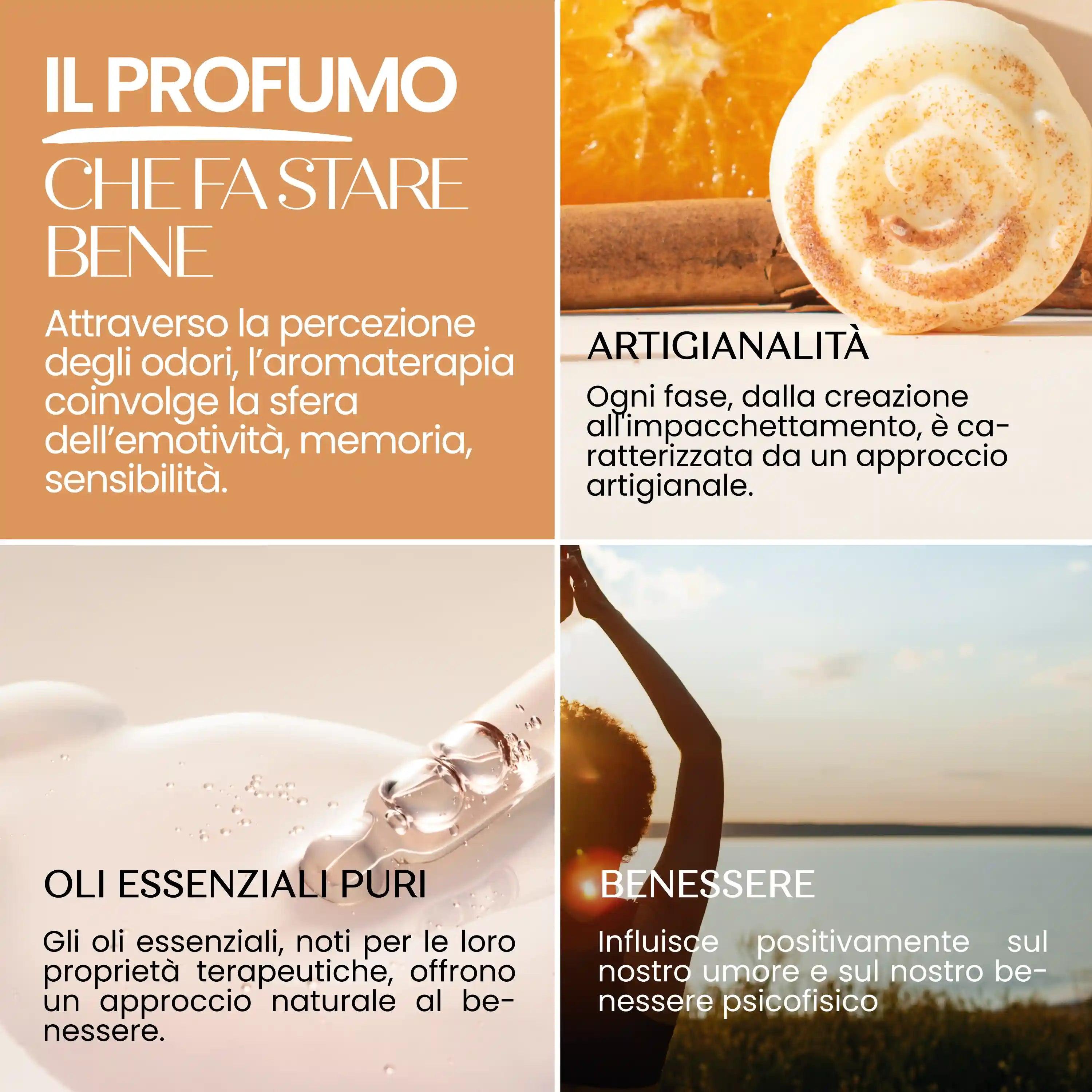 Essenza Solida Naturale Rosa Arancia E Cannella