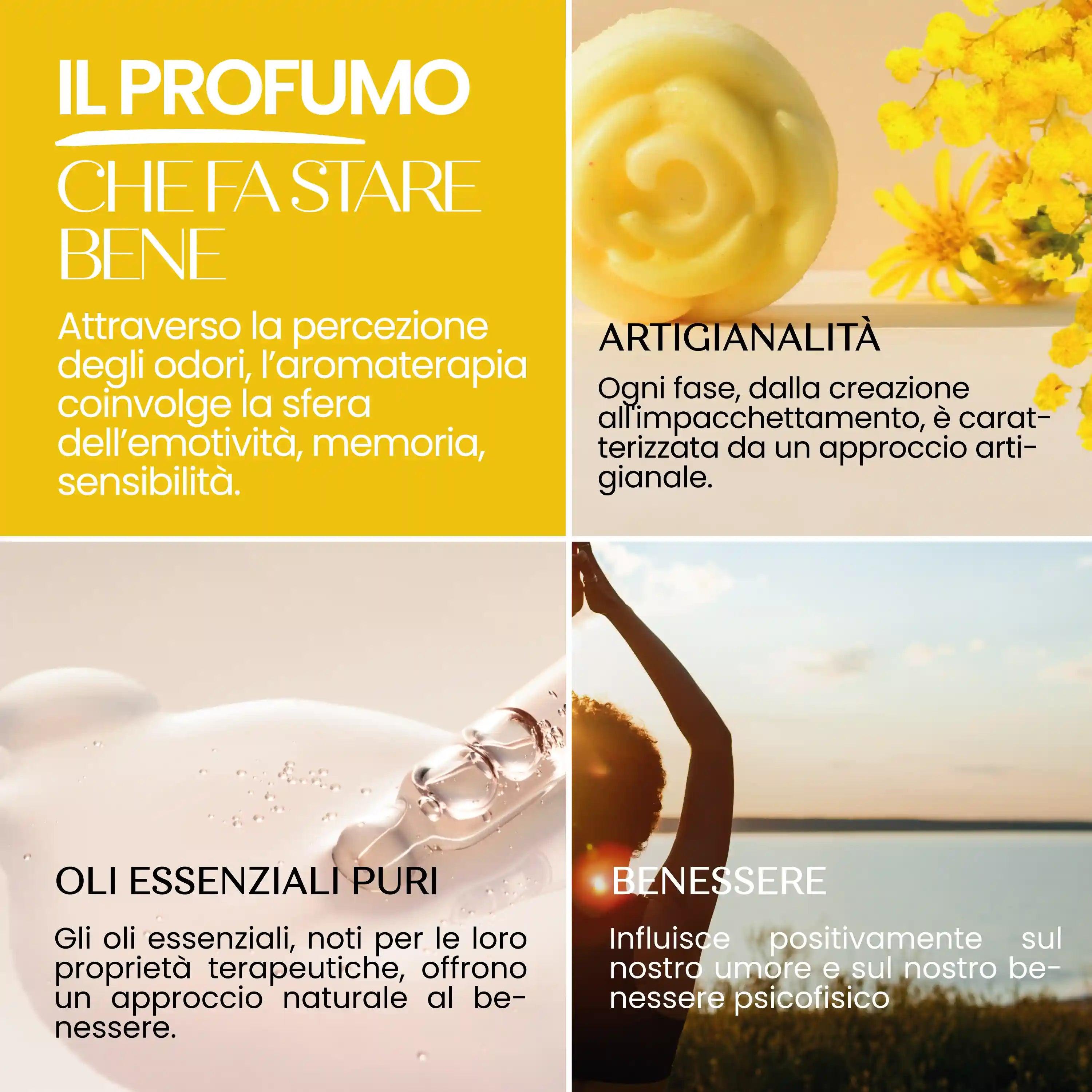 Essenza Solida Rosa Bio Profumo Mimosa Naturale