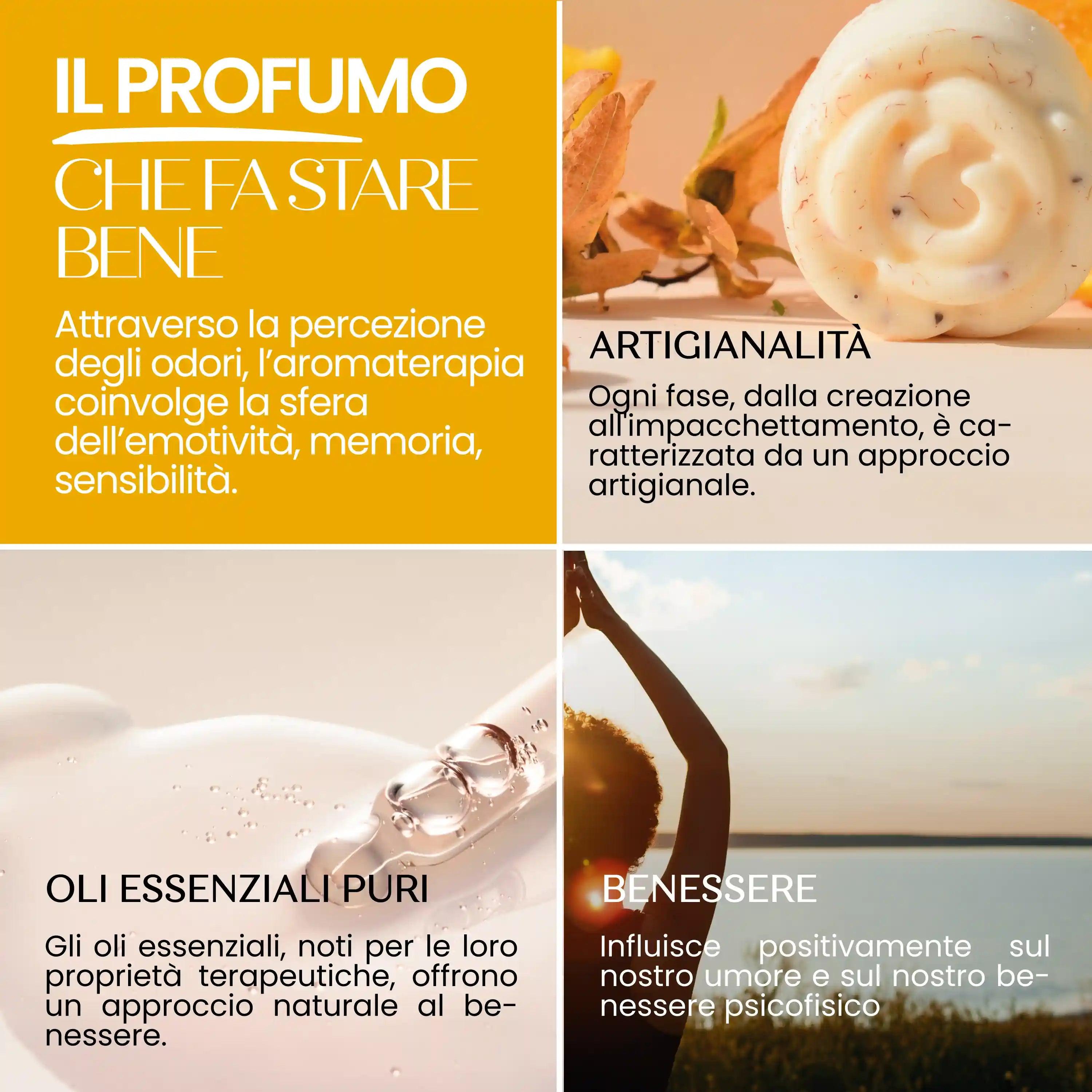 Profumo Solido Bio Rosa Arancia Neroli Rilassante