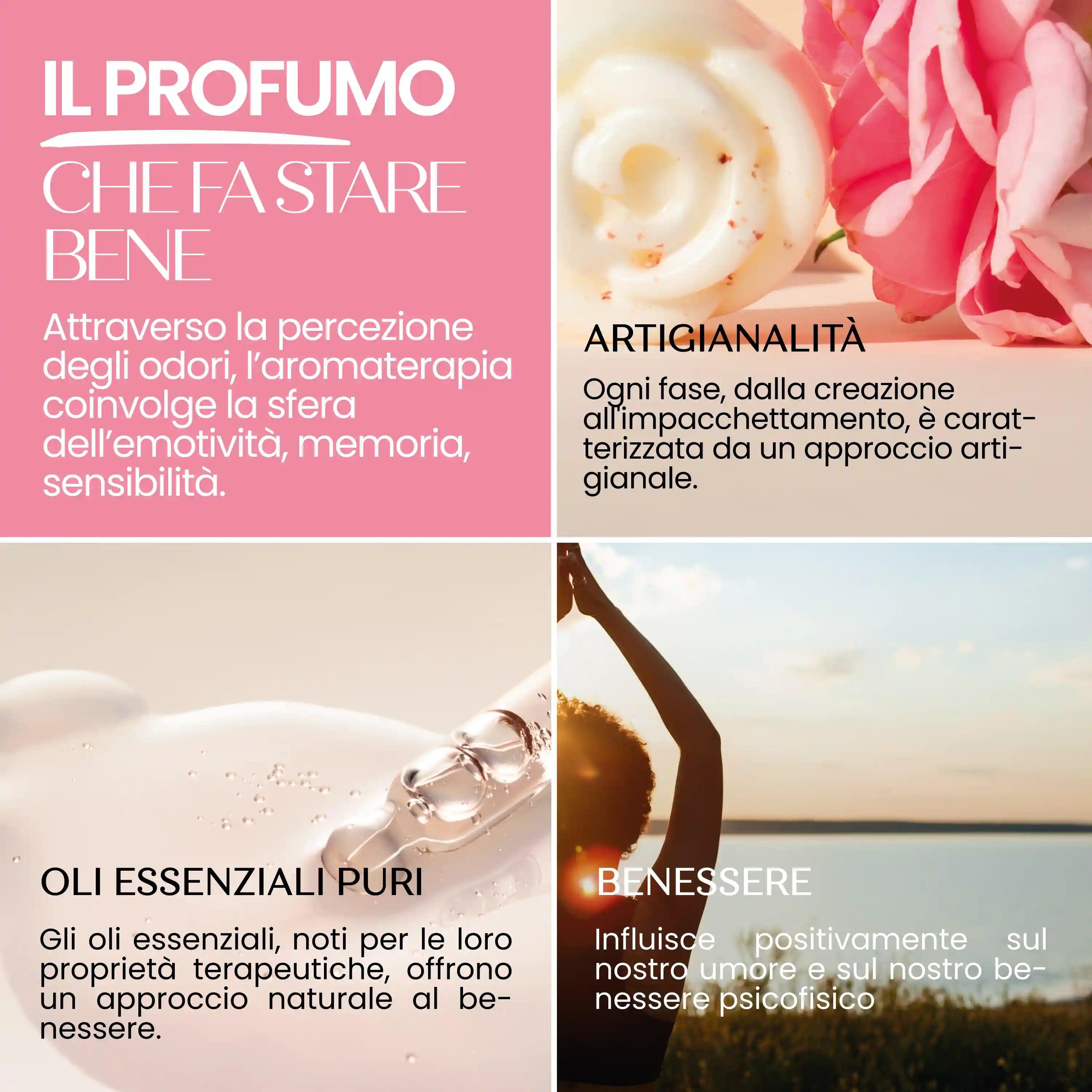 Profumo Solido Rosa Armonia Bio Delicato Naturale