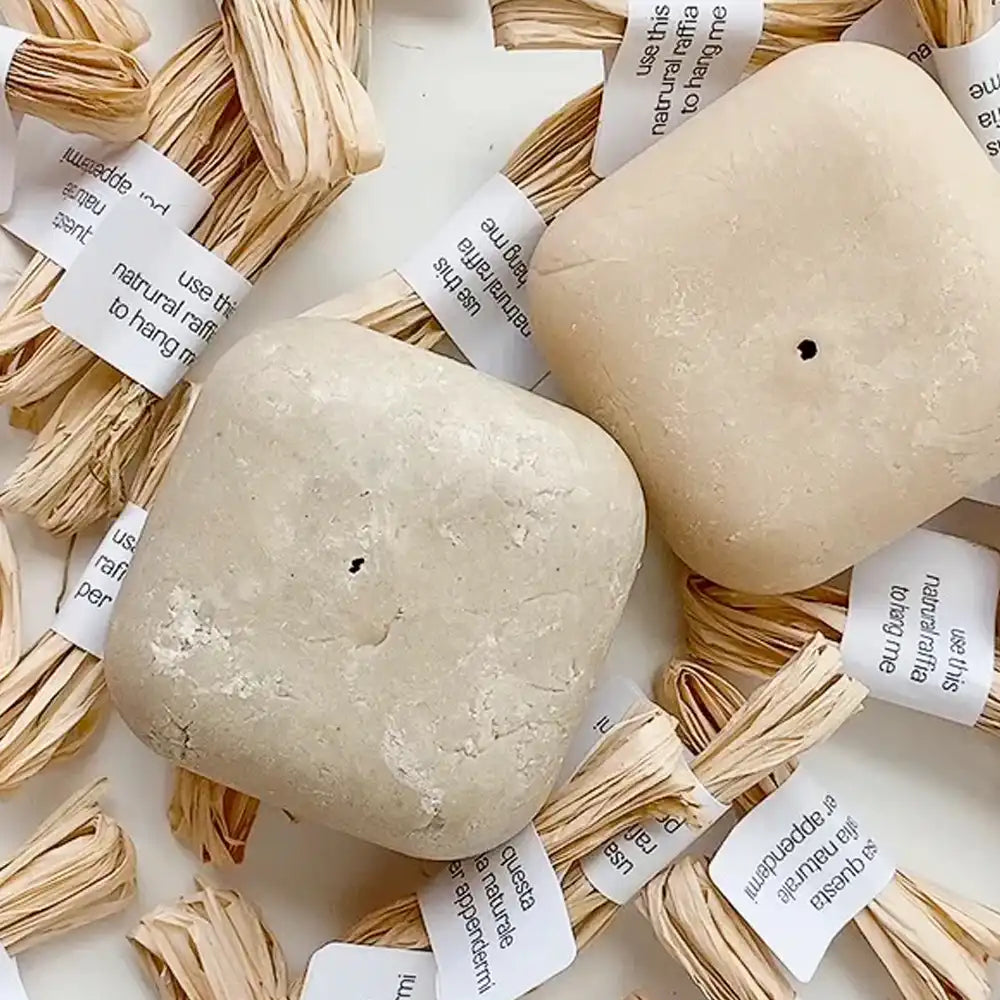 Rafia naturale per appendere shampoo e cosmetici solidi in doccia, soluzione ecologica e sostenibile