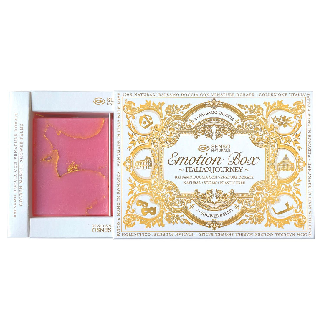 Emotion Box - VACANZE ROMANE  (Rosa Imperiale) 2 SAPONETTE