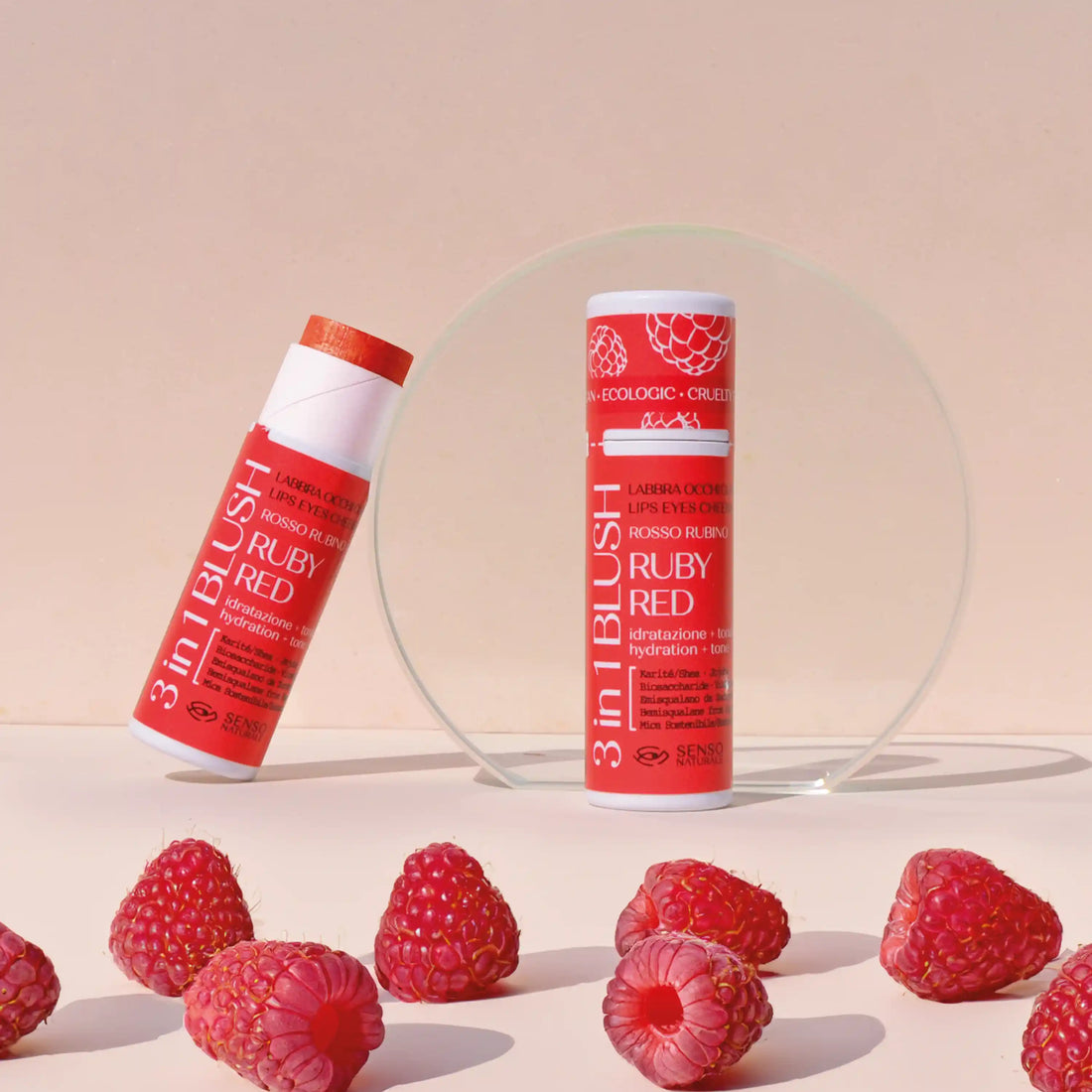 Blush Viso Ruby Red Colore Naturale In Stick Bio
