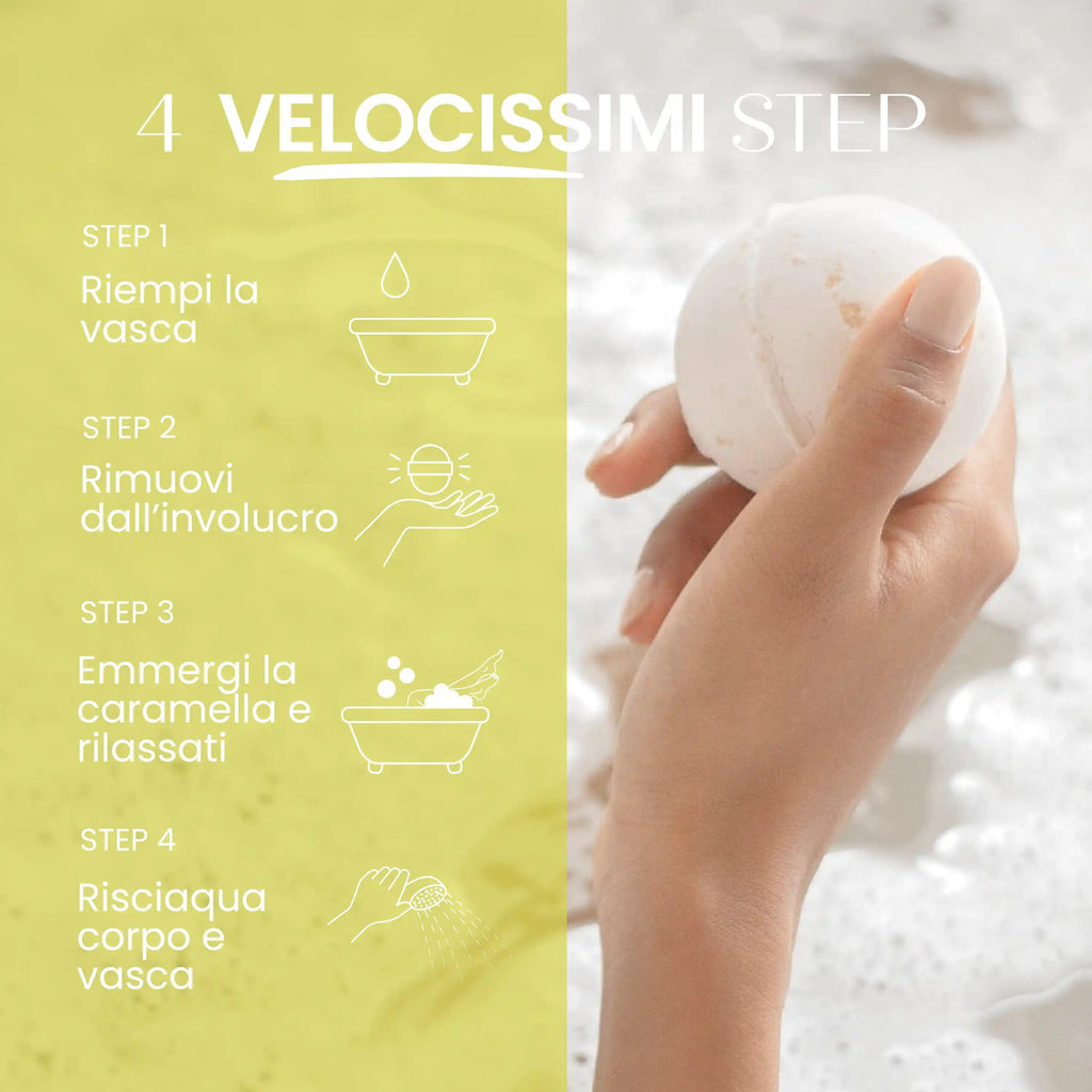Bomba Da Bagno Naturale Caramella Al Limone Bio