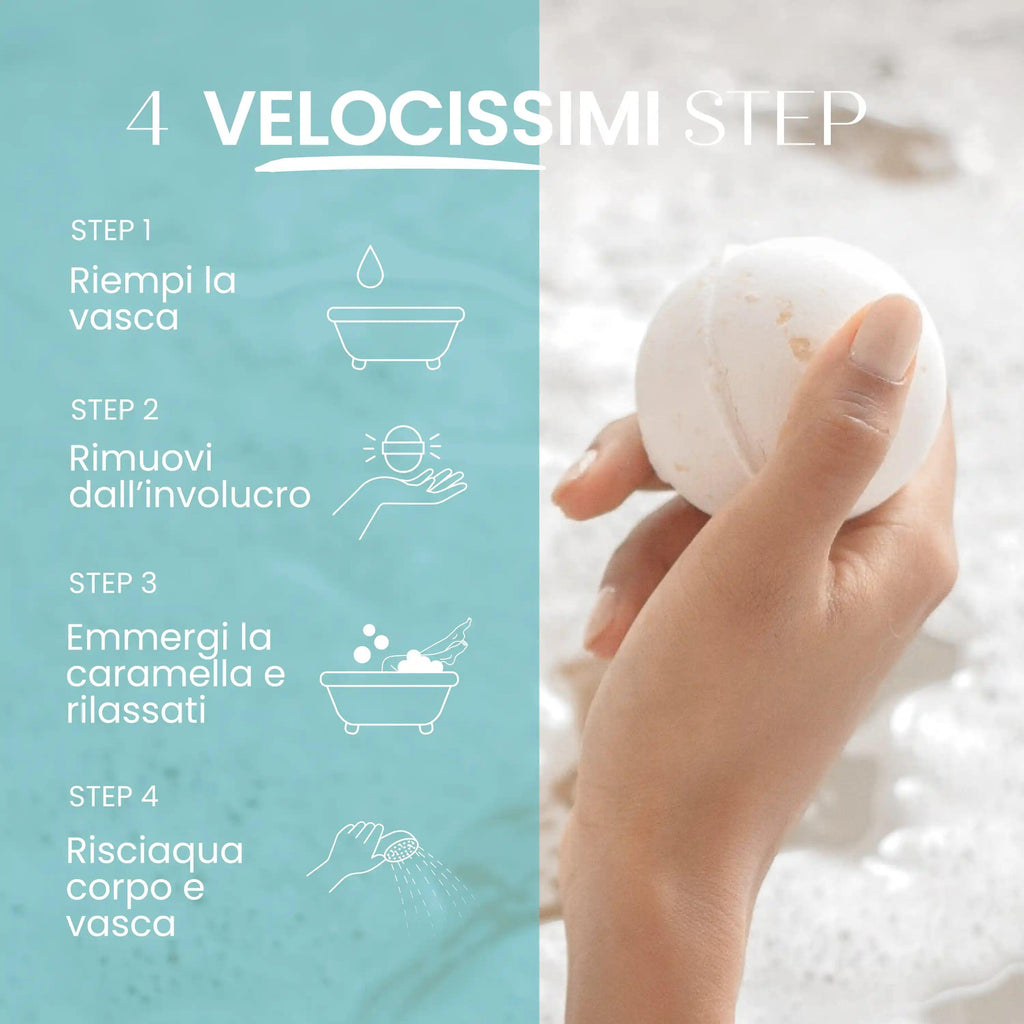 Bomba Da Bagno Profumata Caramella Latte E Menta