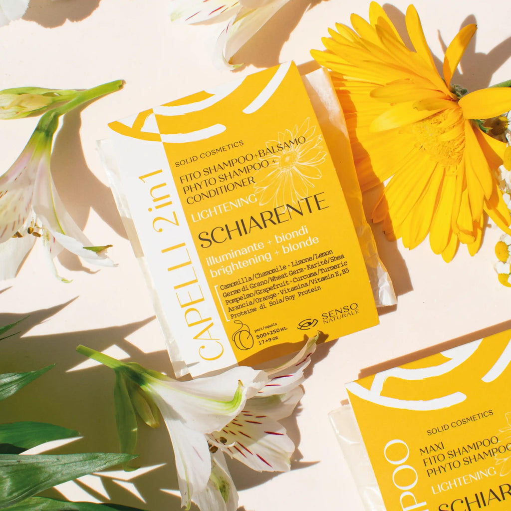 Fito Solid Shampoo and Conditioner ILLUMINATING / BRIGHTENING - 2 in 1 for Shiny and Golden Hair