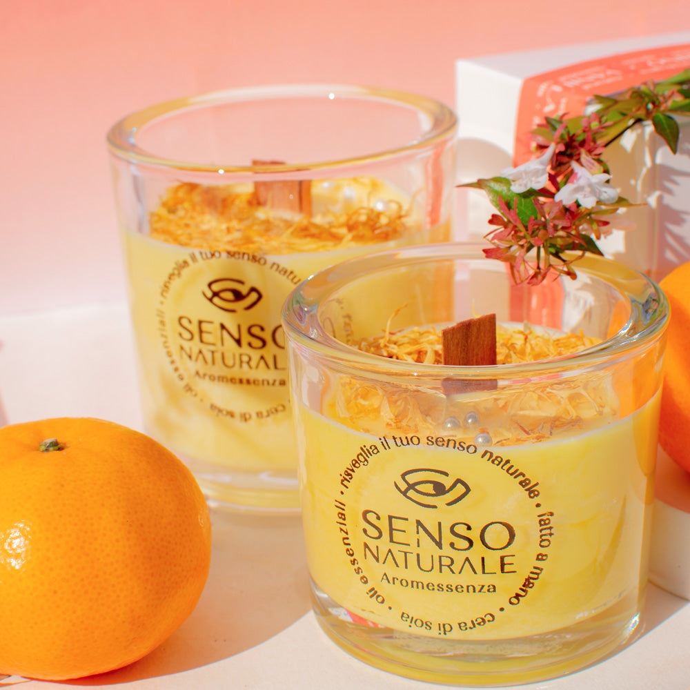 Scented Soy Candle VANILLA and MANDARIN Small