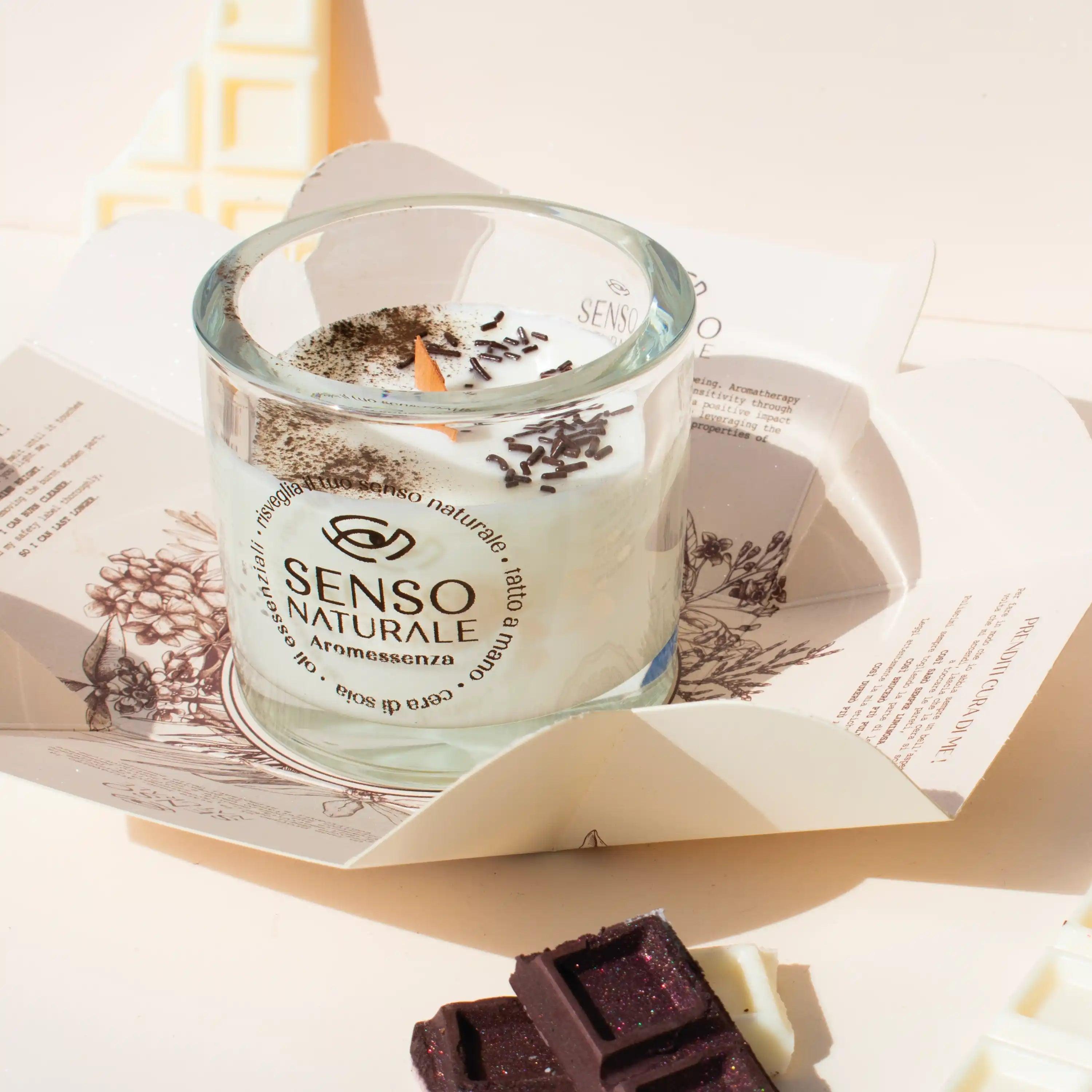 Candela Di Soia Bio Profumata Cioccolato Dolce