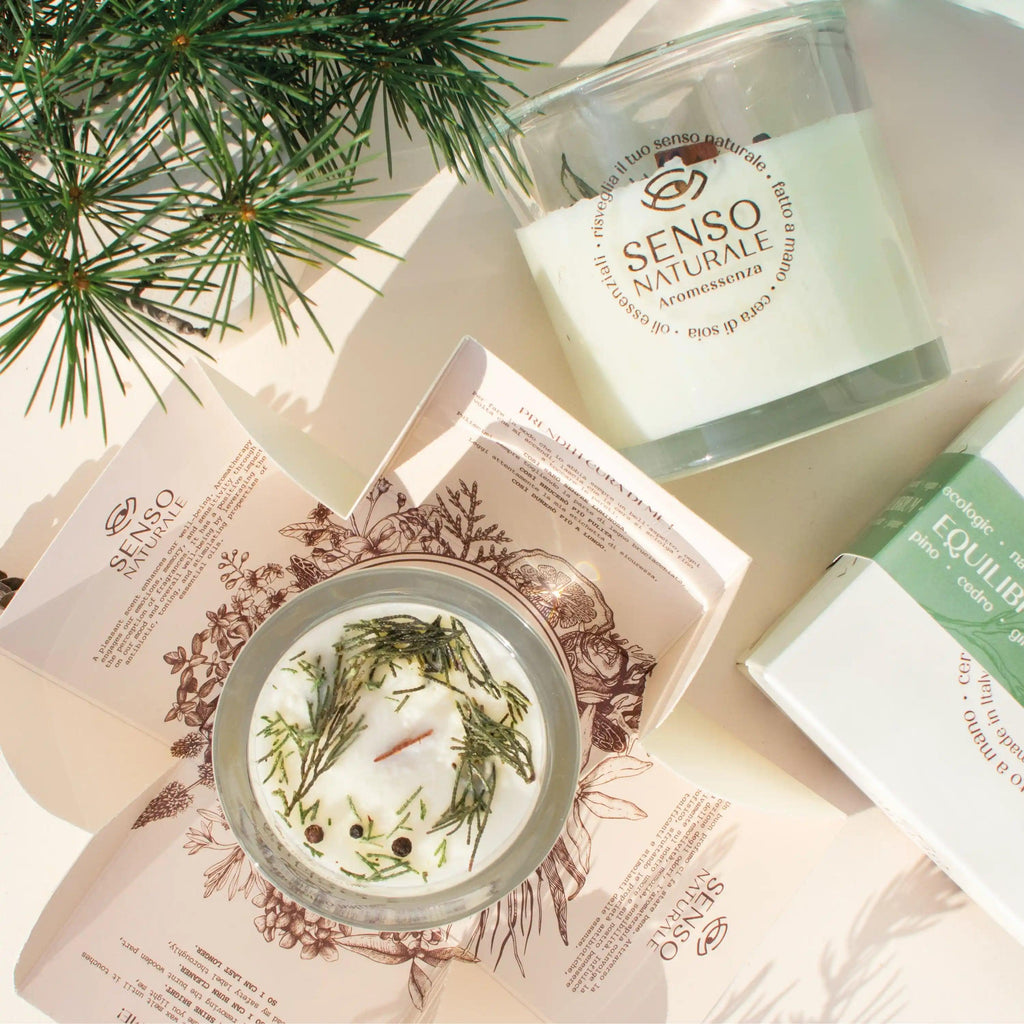 Candela Di Soia Profumo Equilibrio Pino Cedro