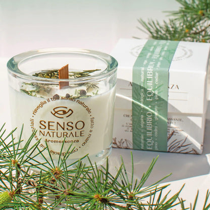 Candela Naturale Profumo Pino Cedro E Ginepro Bio