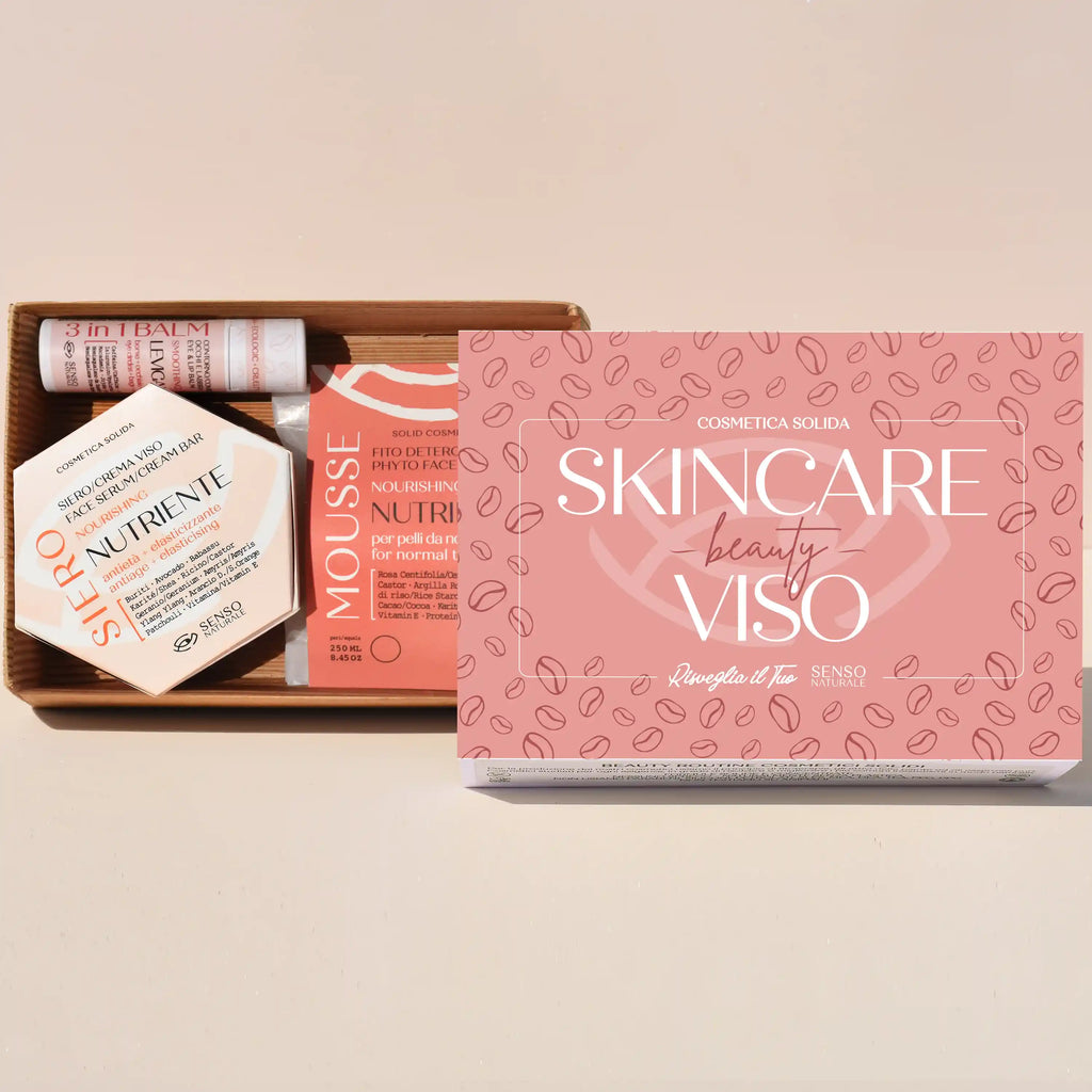 NOURISHING ANTI-AGE FACE CARE ROUTINE KIT – Eyes, Face, and Lips [3 products]