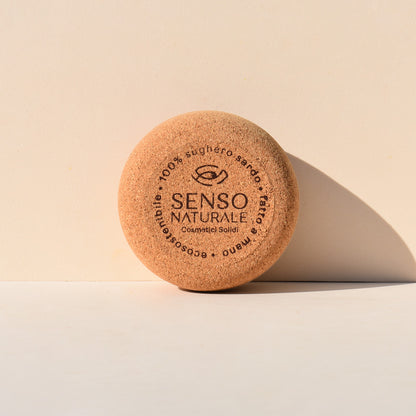 LARGE Sardinian cork container holds for SHAMPOO, CONDITIONER, FACE SCRUB