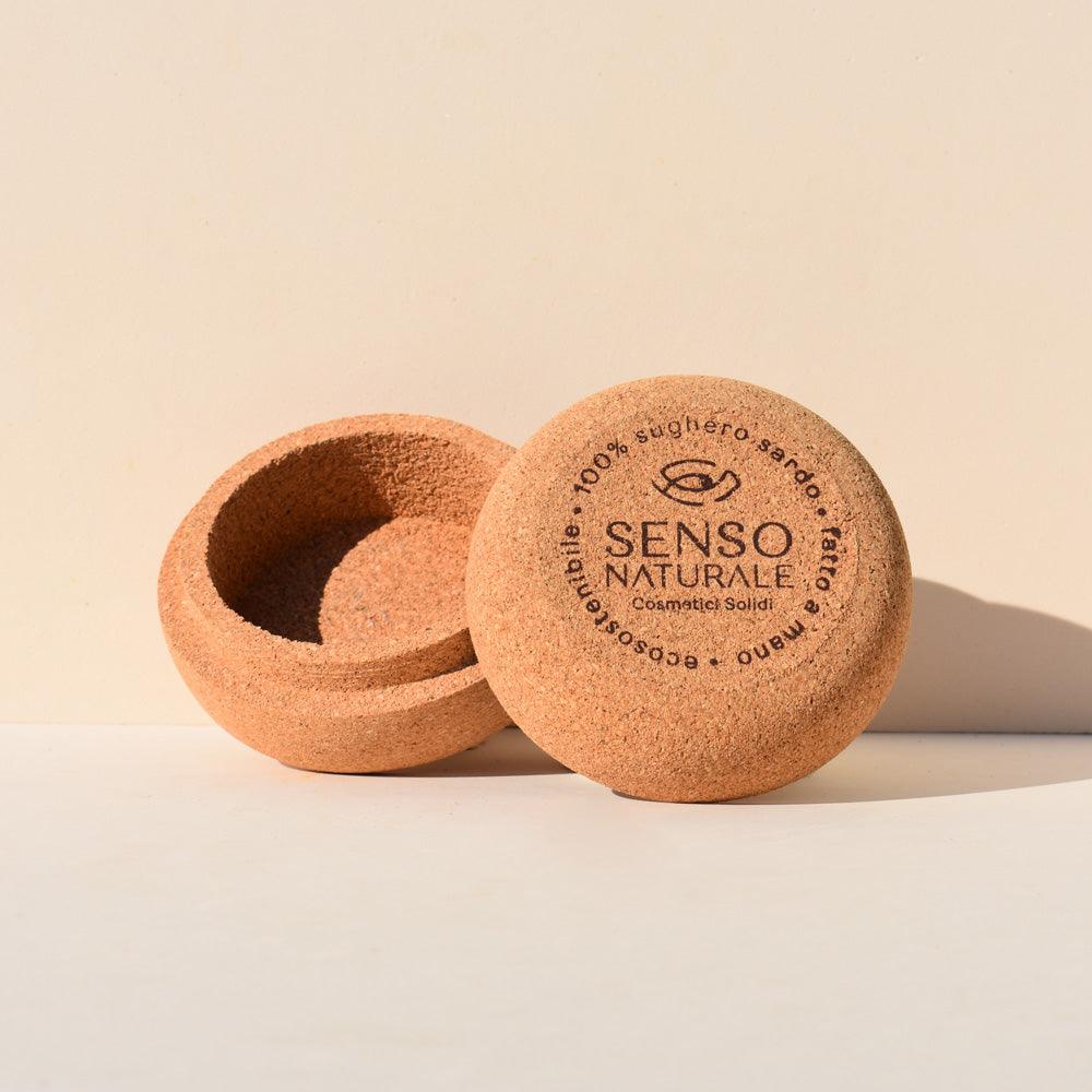 LARGE Sardinian cork container holds for SHAMPOO, CONDITIONER, FACE SCRUB