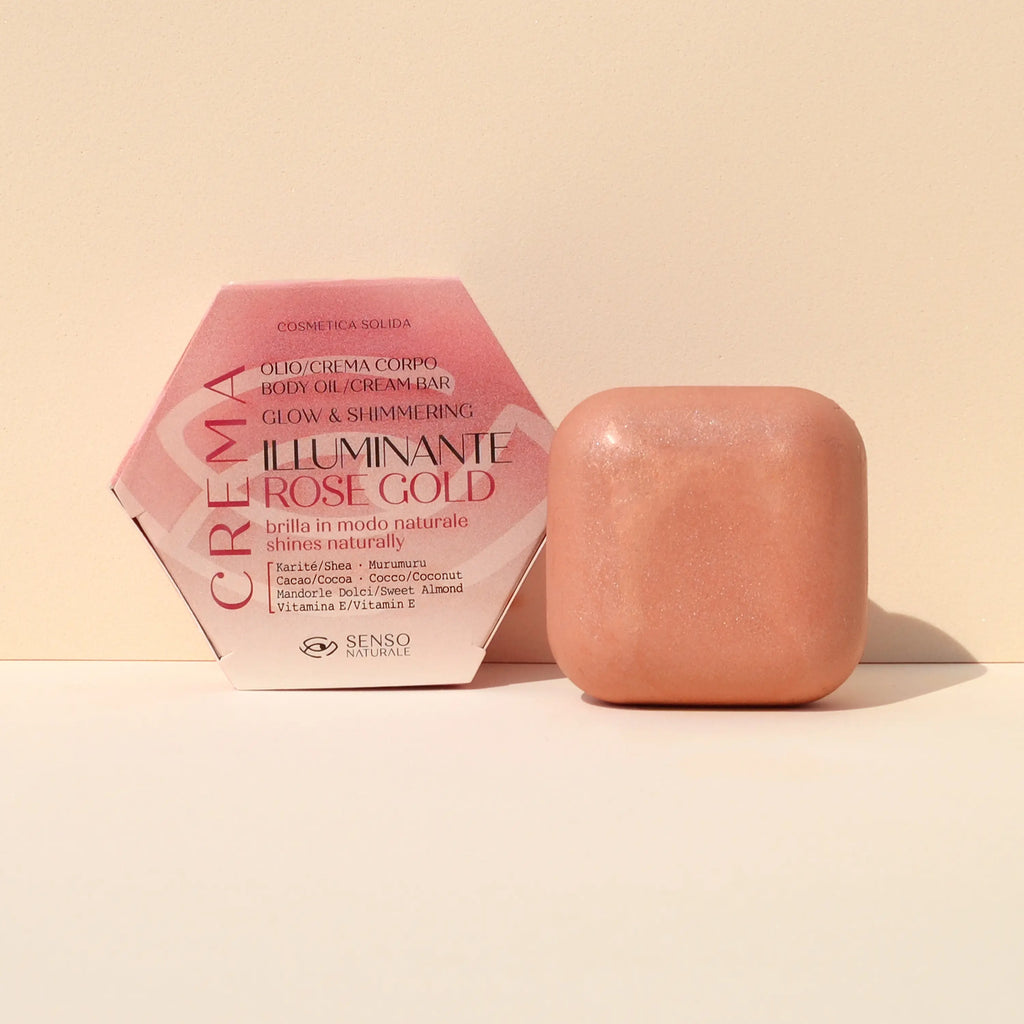 Crema Corpo Illuminante Naturale Con Miche Dorate