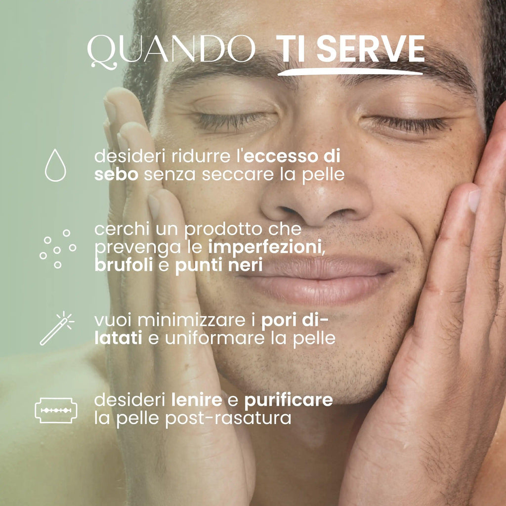Crema Viso Astringente E Idratante Per Acne E Punti Neri
