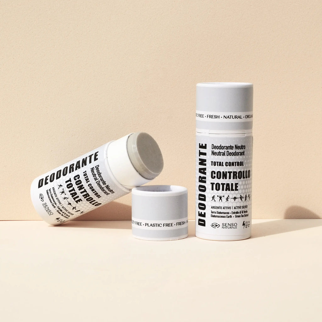 Deodorante Solido Naturale TOTAL CONTROL + Azione Antibatterica - Lunga durata 72h [ formato STICK]