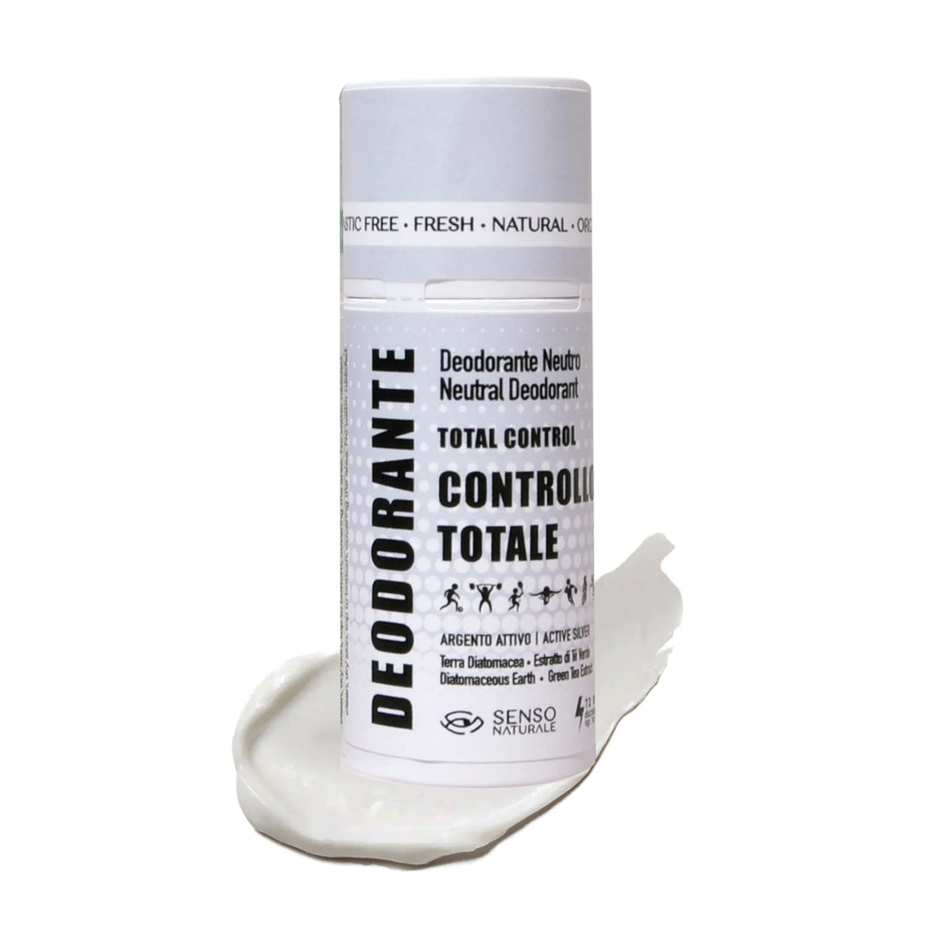 Deodorante Solido Naturale TOTAL CONTROL + Azione Antibatterica - Lunga durata 72h [ formato STICK]