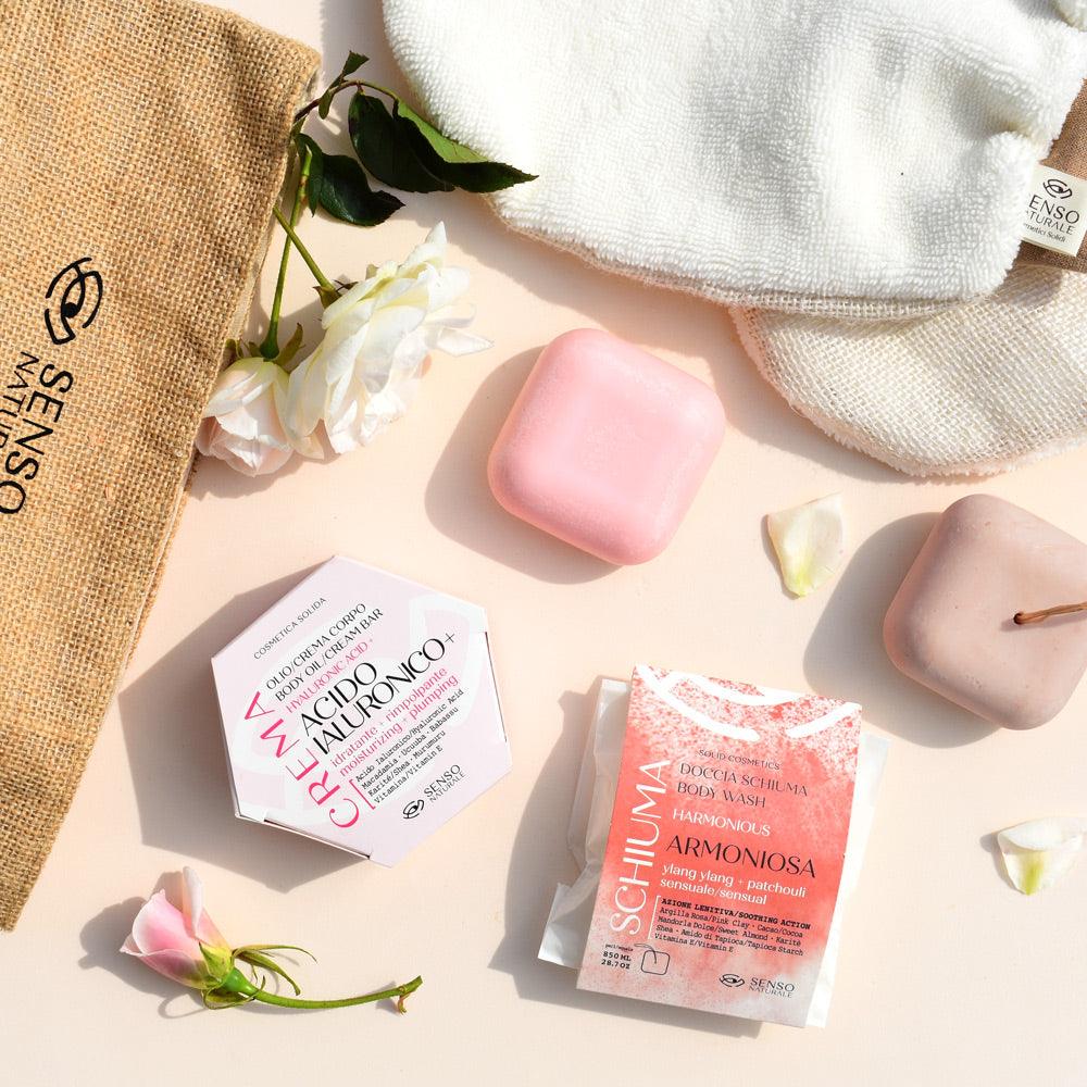 Kit SPA RIMPOLPANTE ALL'ACIDO IALURONICO Beauty Routine CORPO 4 prodotti