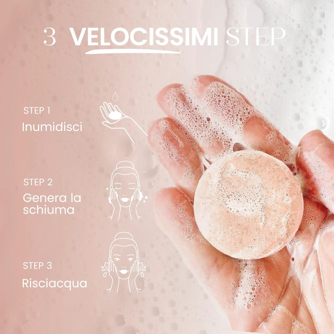 Mousse Struccante Solida Per Pelli Sensibili