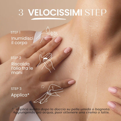 Olio Corpo Vegano Con Vitamine A E B6 E C