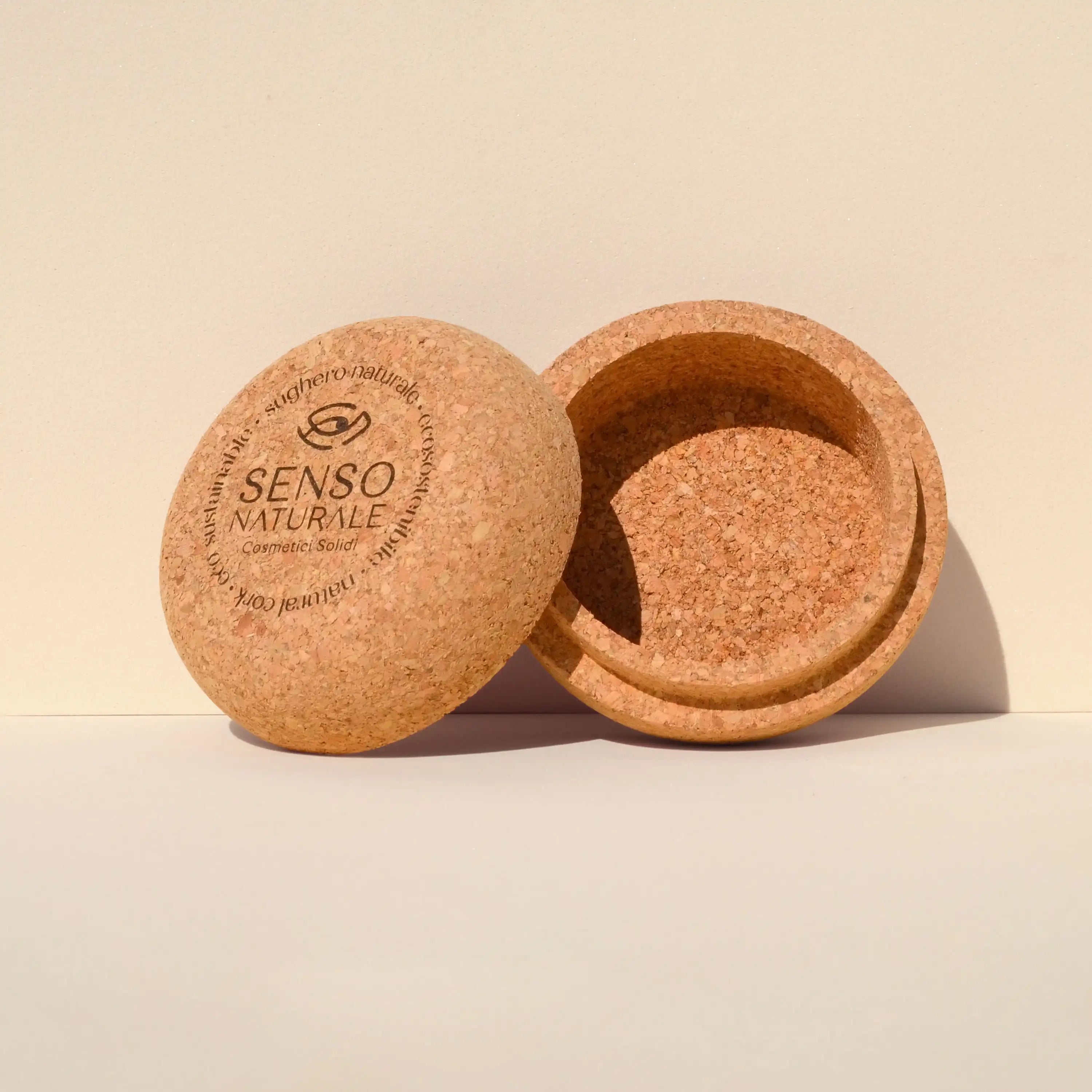 Porta shampoo e oli corpo solidi in sughero naturale, ecologico e plastic free