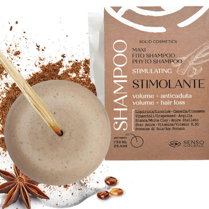 Phyto Solid Shampoo STIMULATING MAXI Format - Voluminous Hair Anti-Fall
