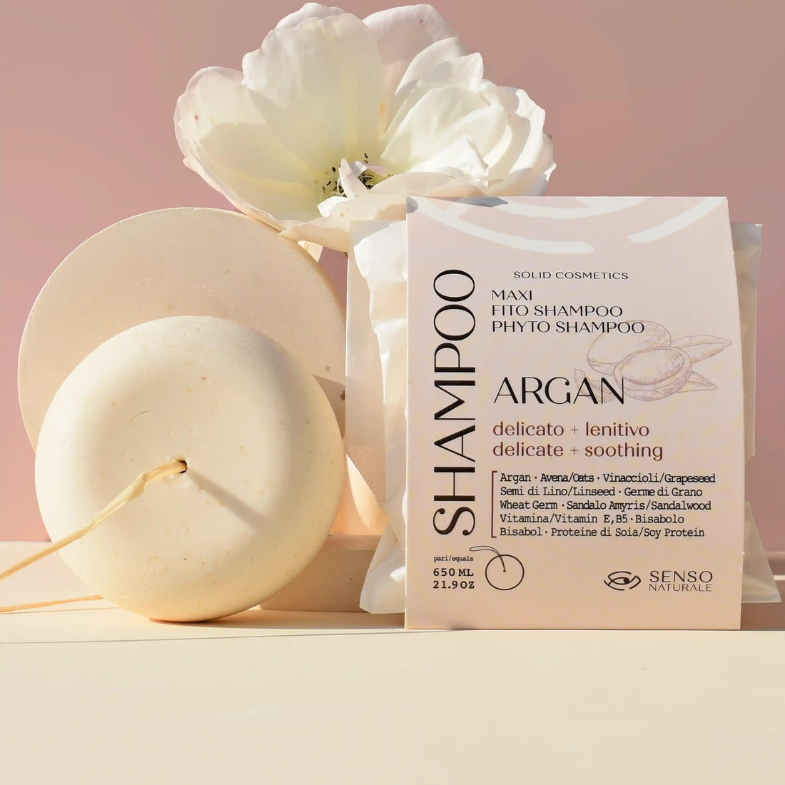 Phyto Solid Shampoo Soothing ARGAN - Delicate for sensitive skin
