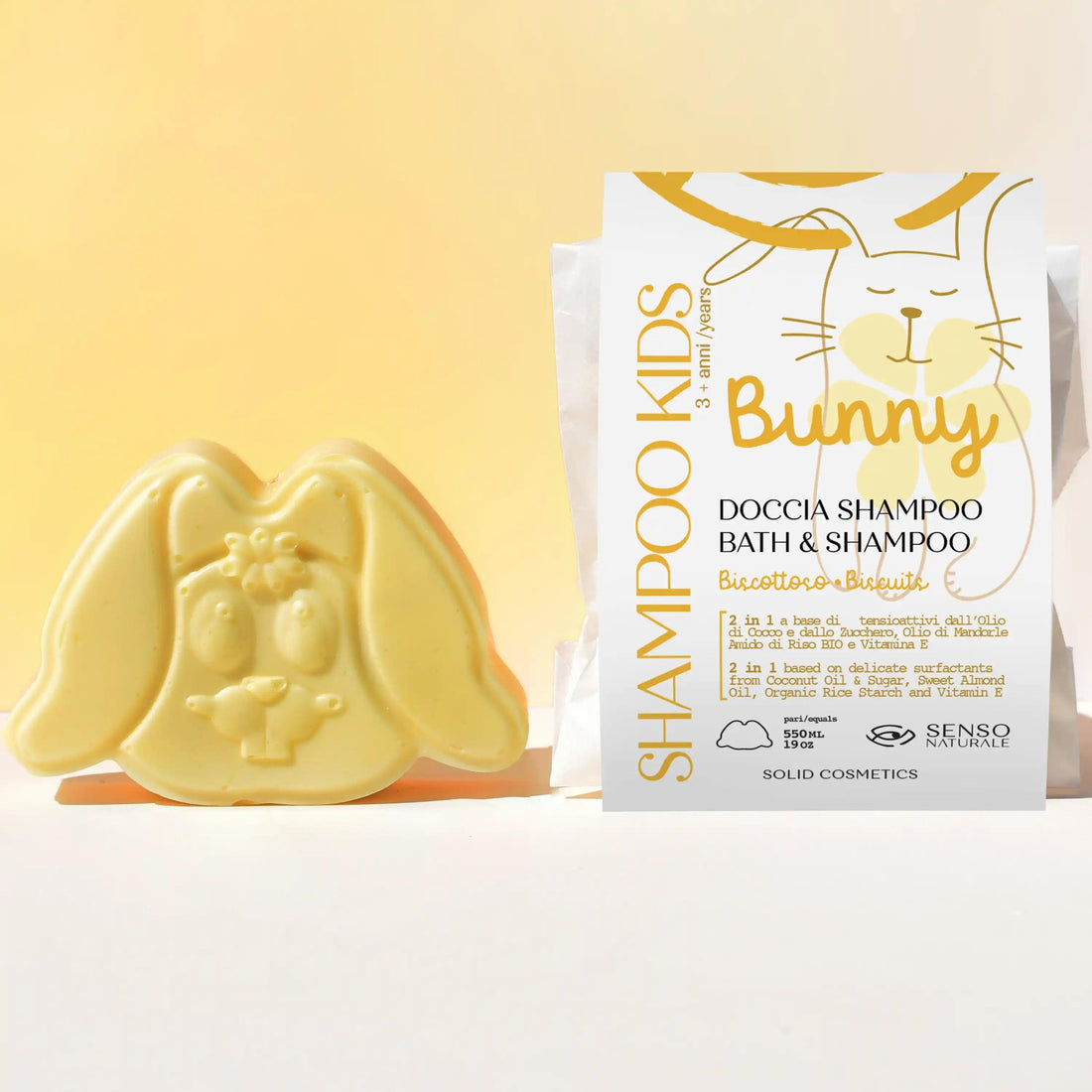 Shampoo Solido Per Bambini A Forma Di Coniglietto Dolce