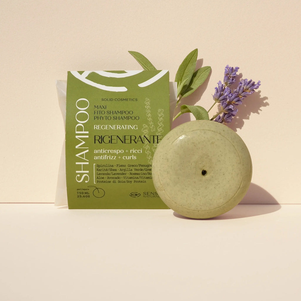 Shampoo Solido Rigenerante Con Alga Spirulina