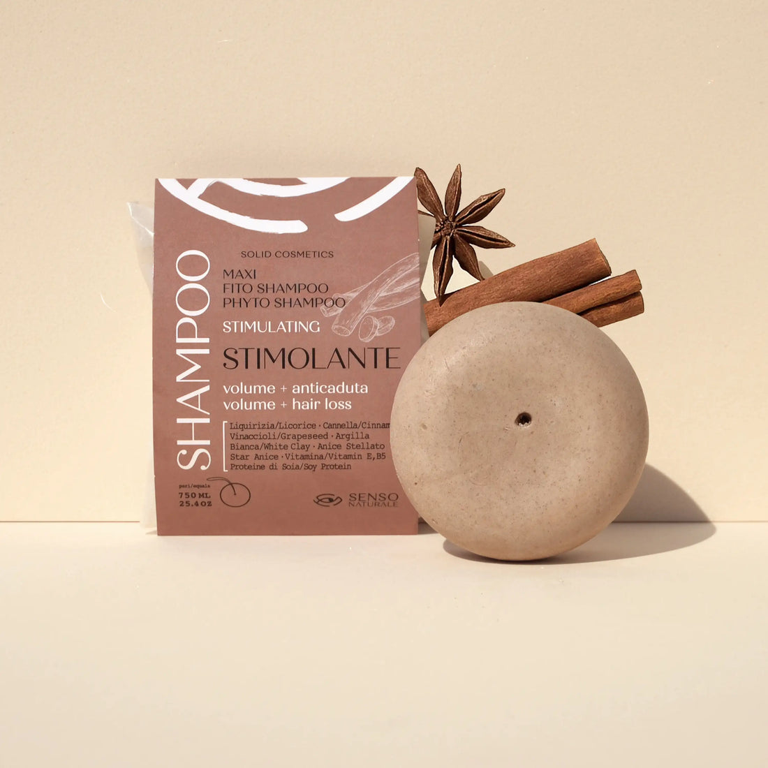 Shampoo Solido Stimolante Vegan Senza Parabeni