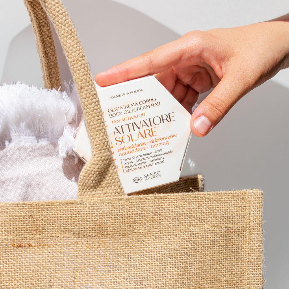 Shopper de Playa de yute natural