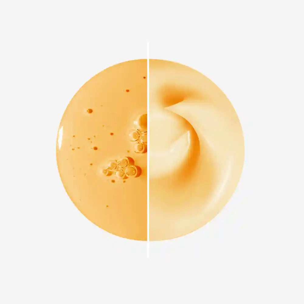 Siero crema doppia formula con Olio di Buriti, ricco di vitamine, omega 9 e carotenoidi, rigenera, idrata e protegge la pelle dal foto-invecchiamento.
