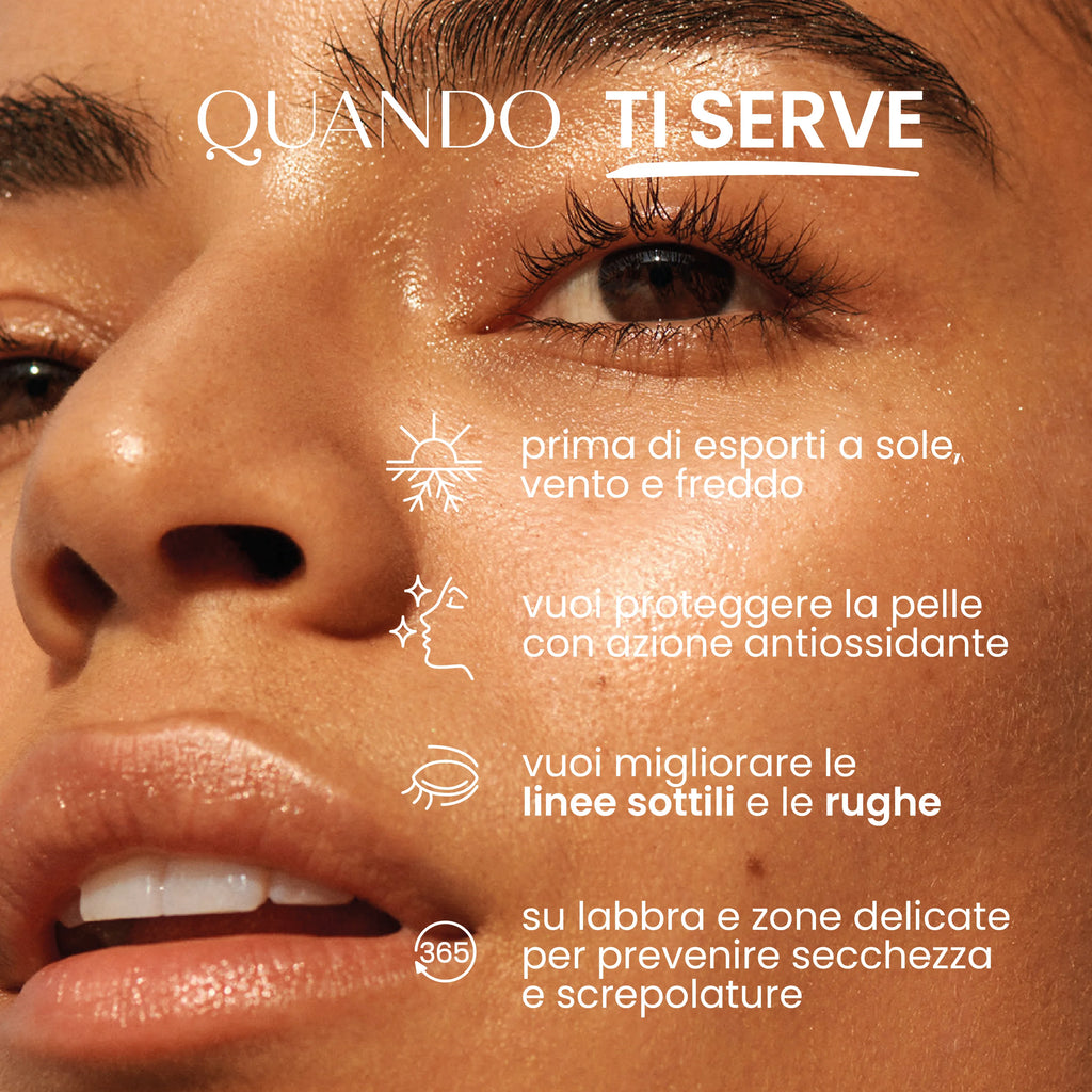 quando usare balsamo viso e labbra sos balm per proteggere la pelle da sole vento freddo e secchezza