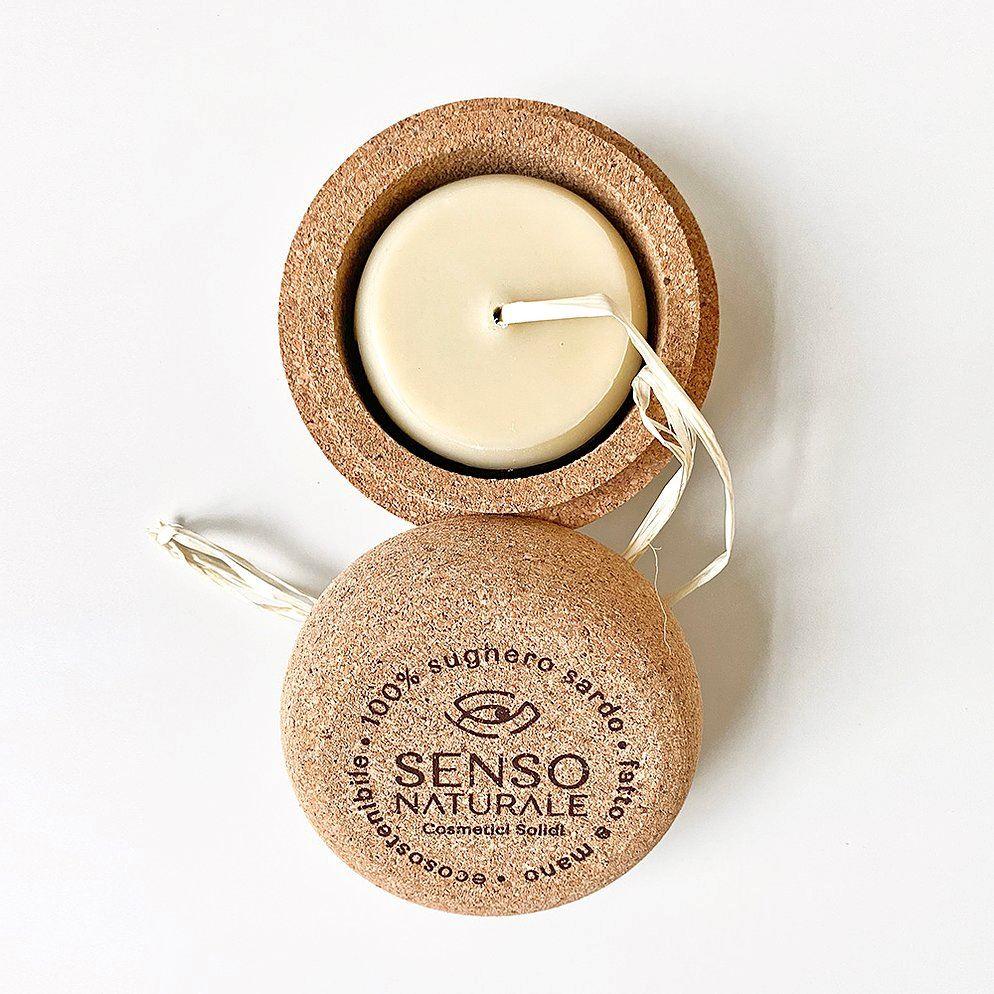 LARGE Sardinian cork container holds for SHAMPOO, CONDITIONER, FACE SCRUB