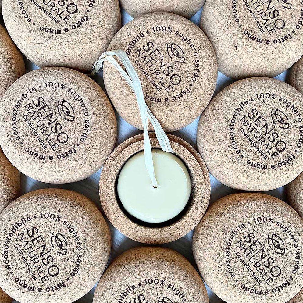 LARGE Sardinian cork container holds for SHAMPOO, CONDITIONER, FACE SCRUB