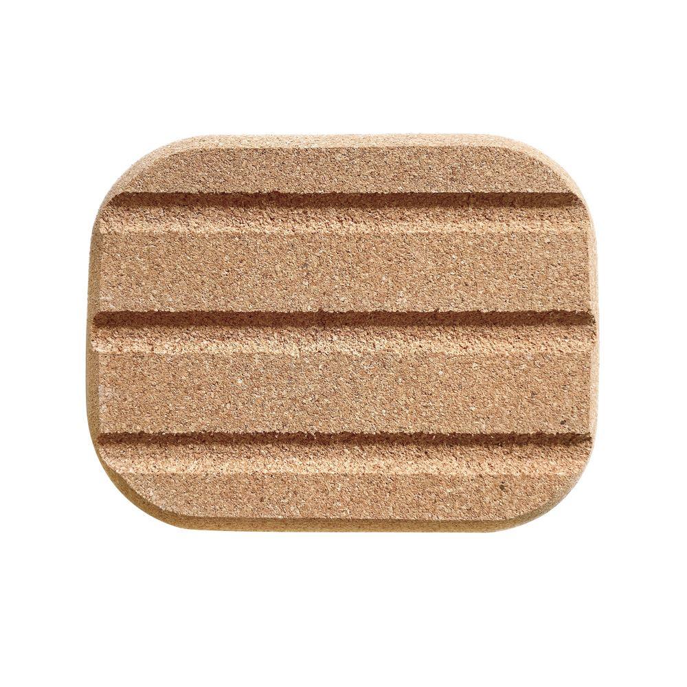 Sardinian cork 2-in-1 soap dish for solid cosmetics