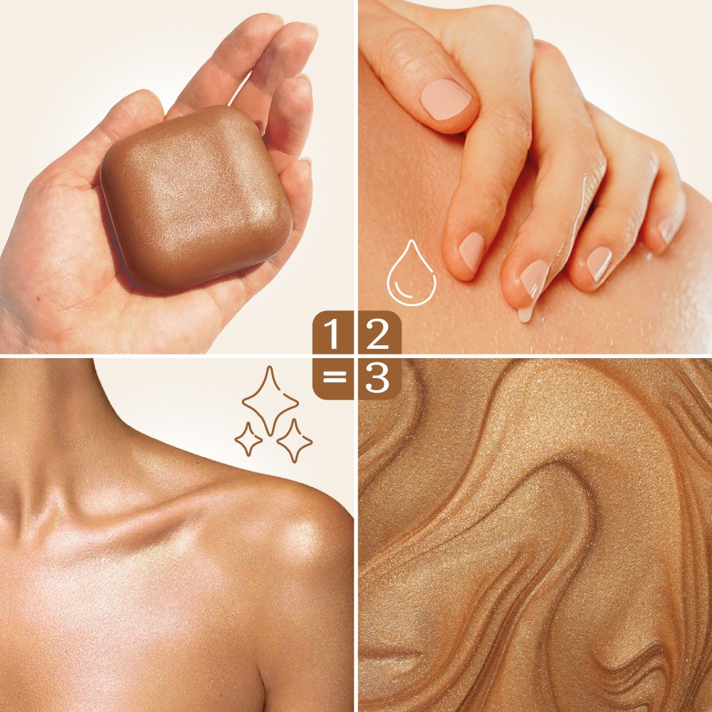BRONZE GOLD Solid Body Oil with Cork Container Pack