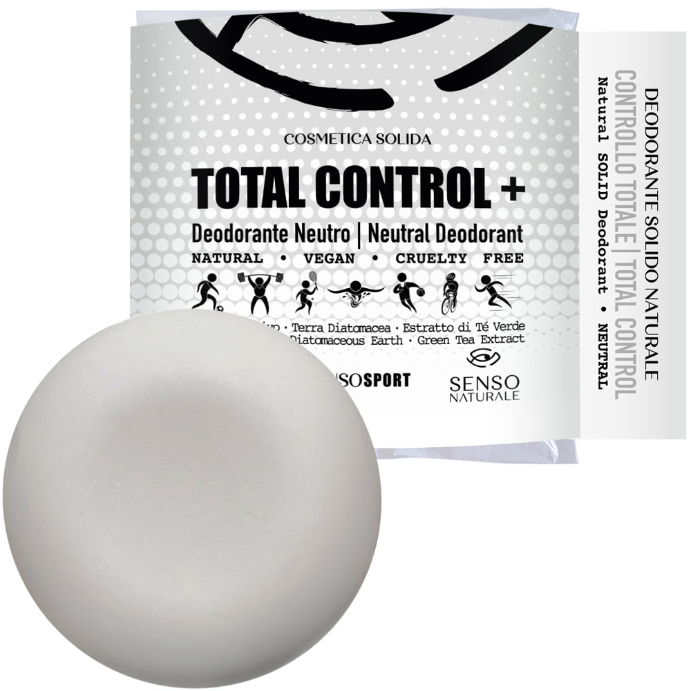 TOTAL CONTROL Desodorante Natural Sólido + Acción Antibacteriana - Larga duración 72h