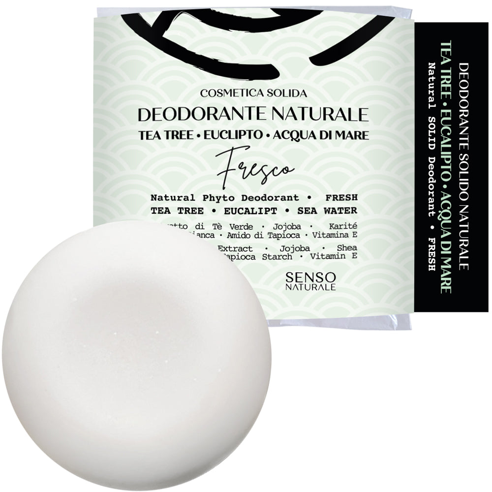 Deodorante Naturale FRESCO profumazione TEA TREE + EUCALIPTO + ACQUA DI MARE
