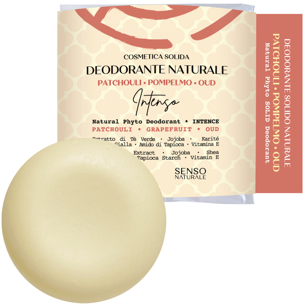 Deodorante Naturale INTENSO profumazione OUD + POMPELMO + PATCHOULI